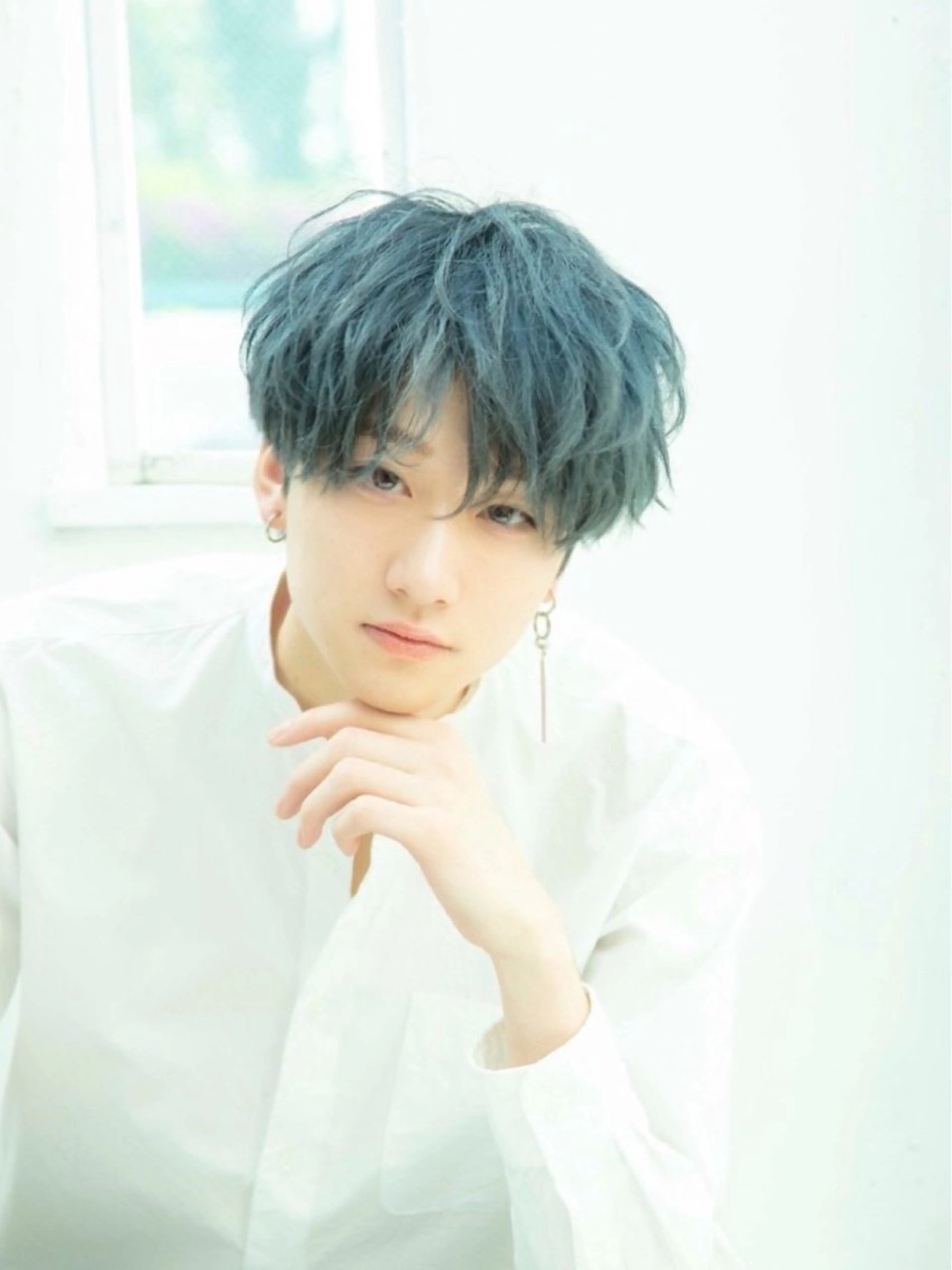 ショート カラー パーマ ヘアアレンジ メンズ メンズブリーチ メンズハイライト メンズ韓国風 メンズパーマ ベージュカラー 平川 友理/韓国ヘア💘のヘアスタイル