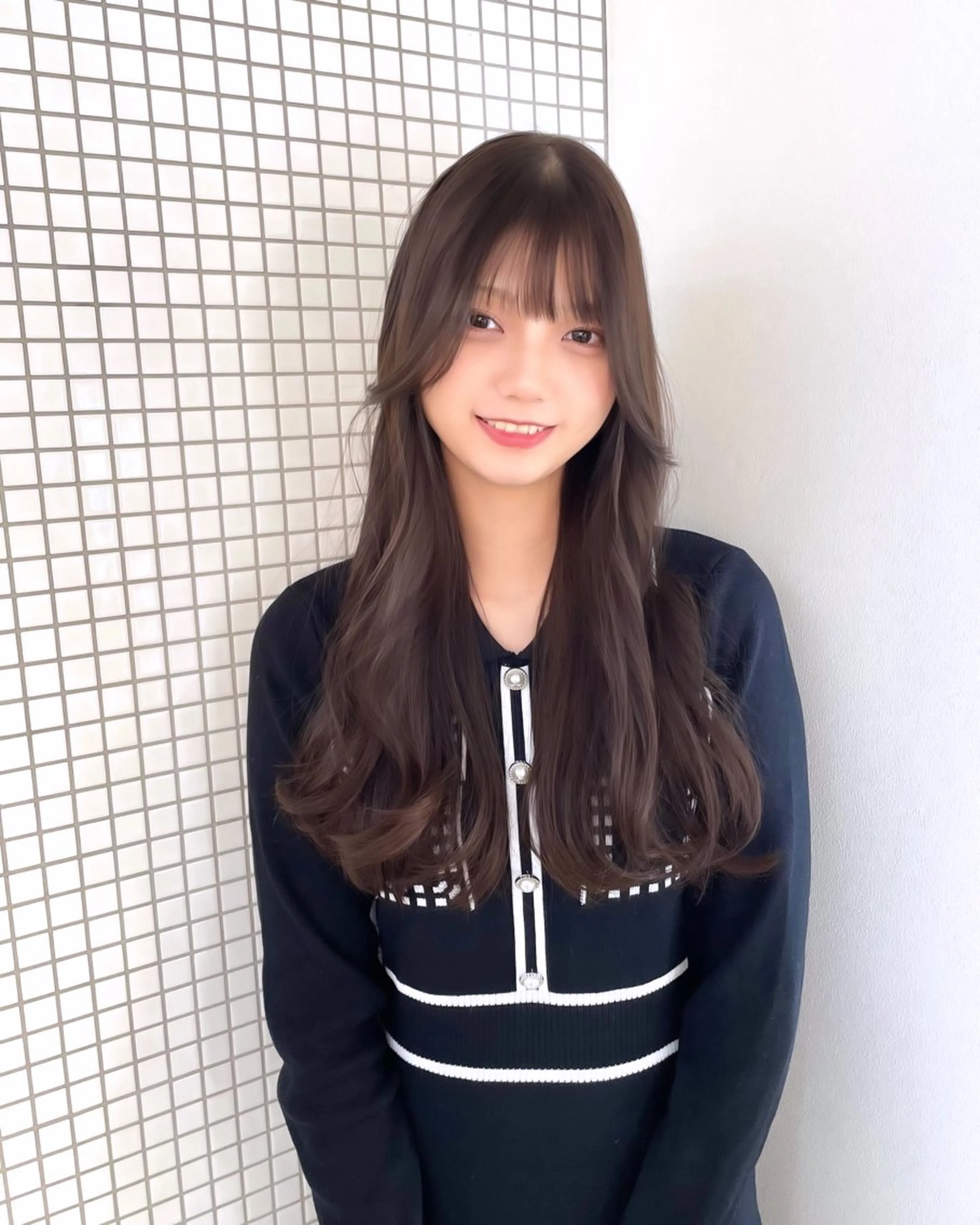 ロング カラー ヘアカラー トリートメント ren ボブロブ/ミディアムのヘアスタイル