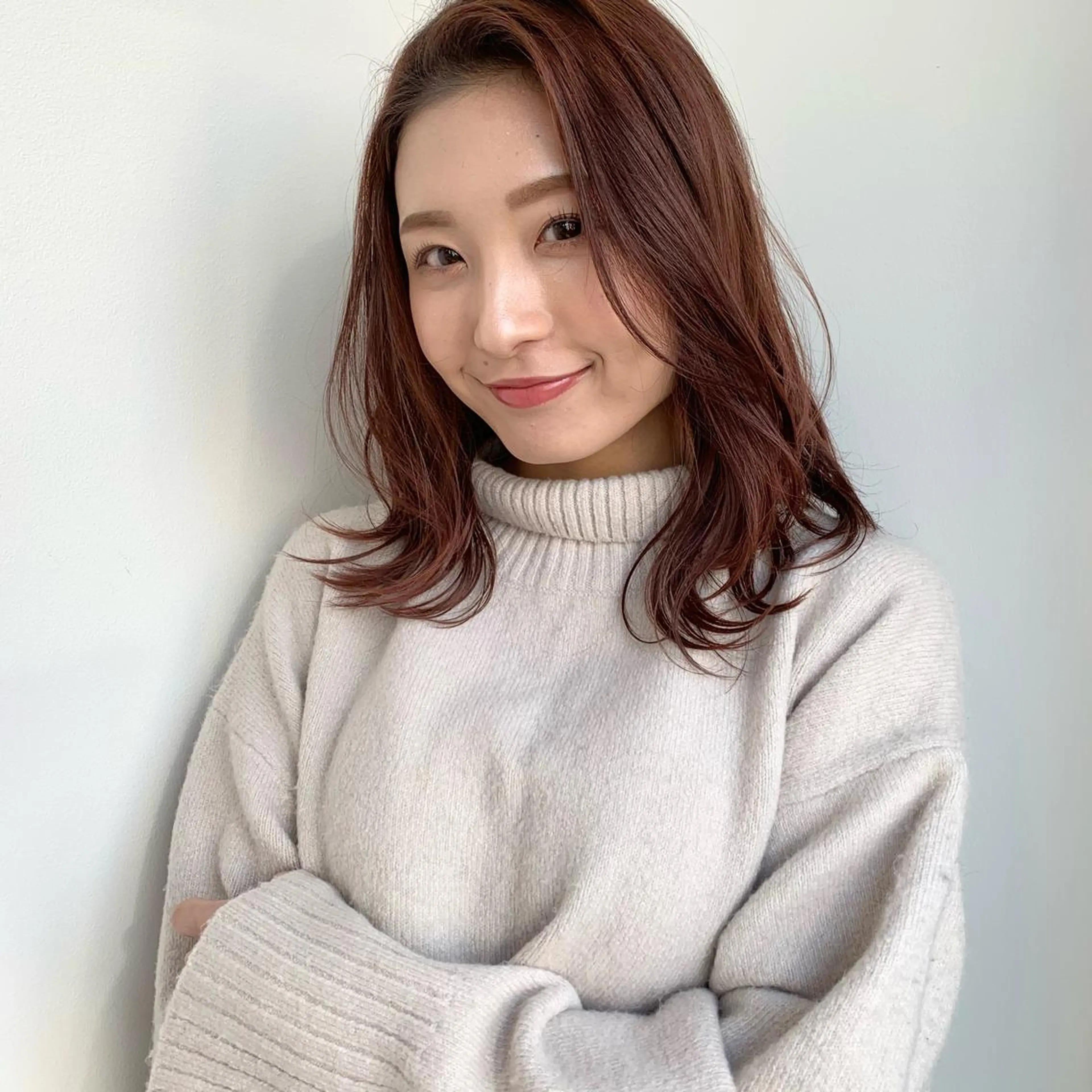 セミロング カット講師 久保匠のヘアスタイル