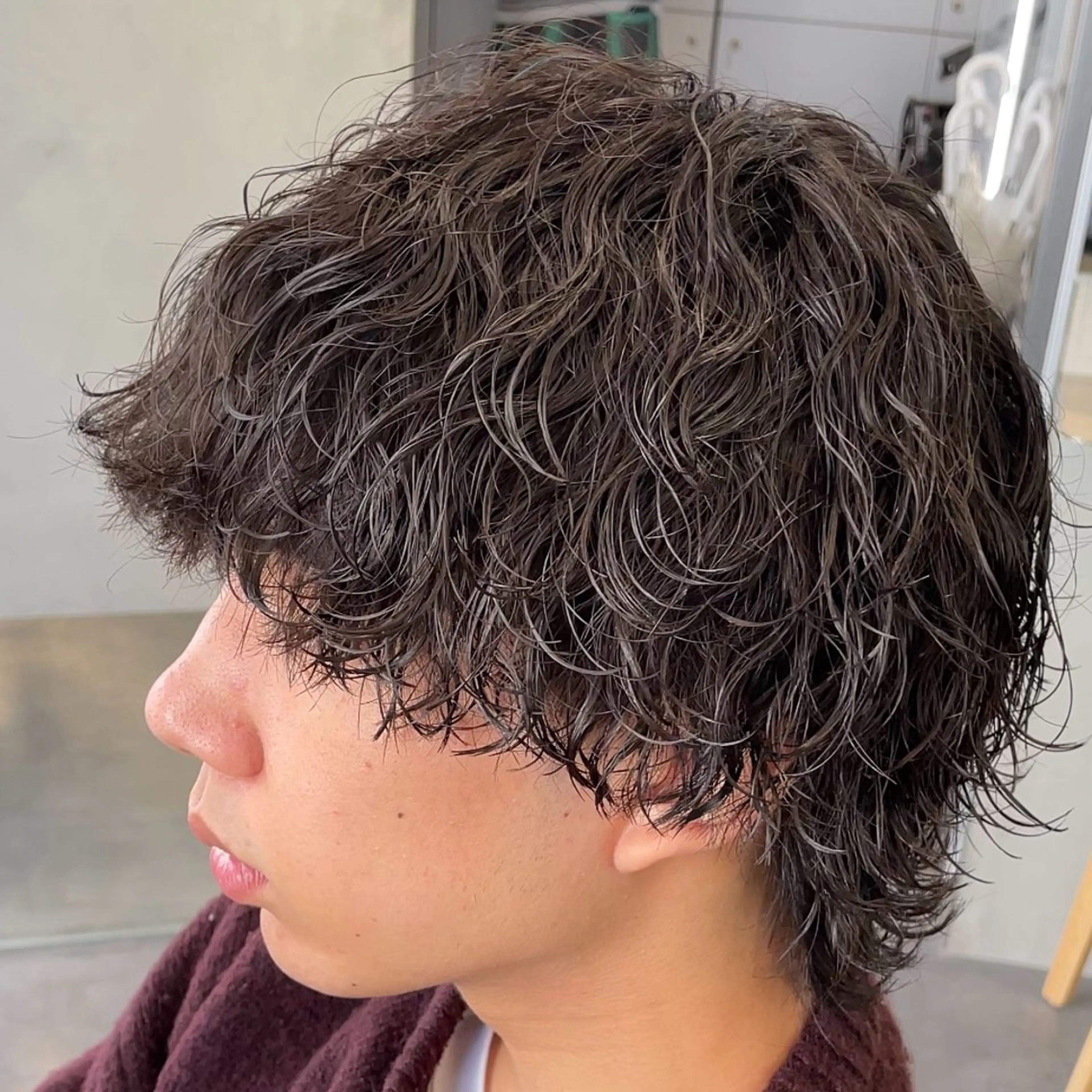 セミロング パーマ ヘアアレンジ メンズ fifth 石川 凪のヘアスタイル