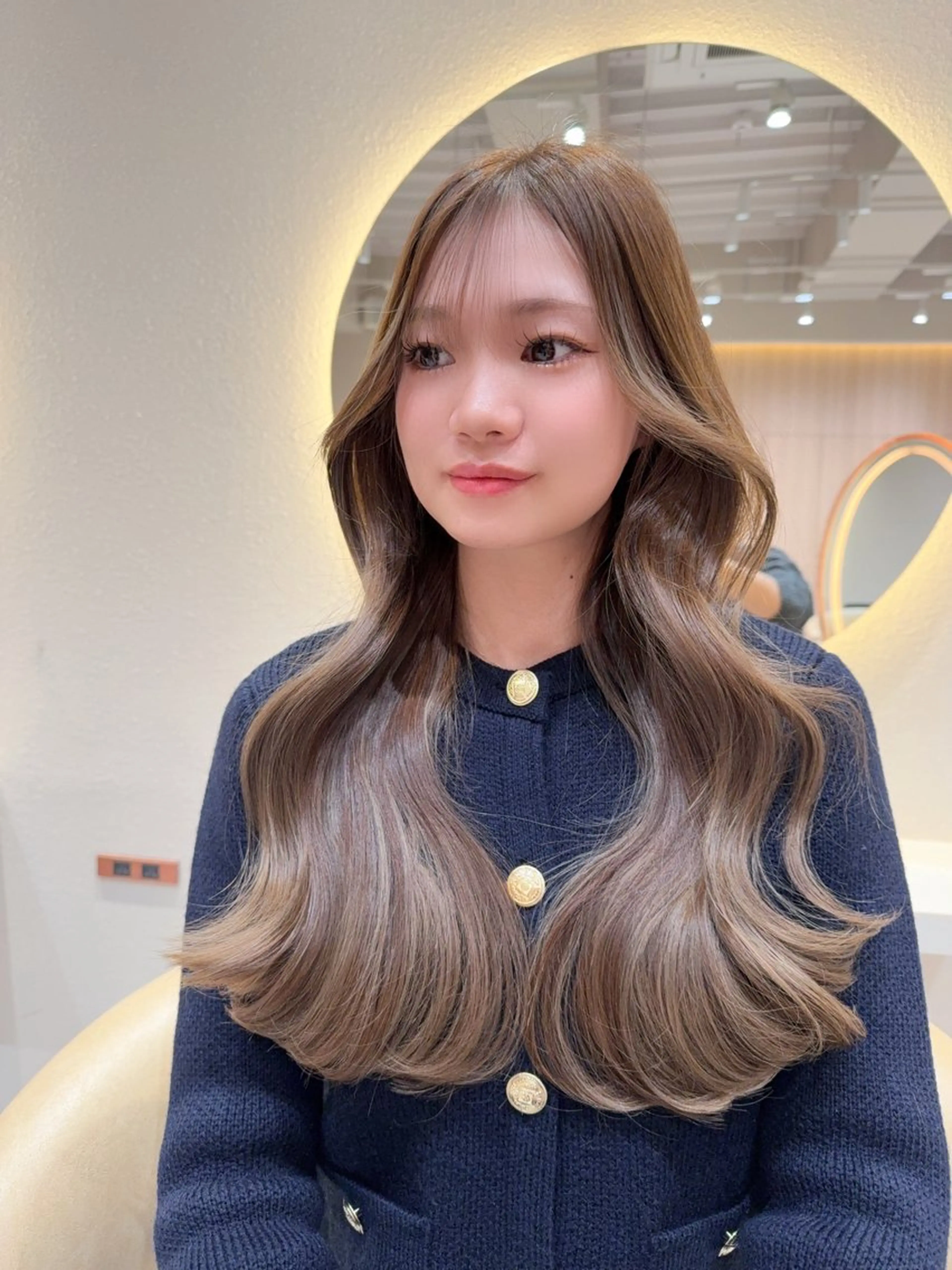 セミロング カラー カット ヘアカラー トリートメント レイヤー❣️縮毛矯 川村利幸のヘアスタイル