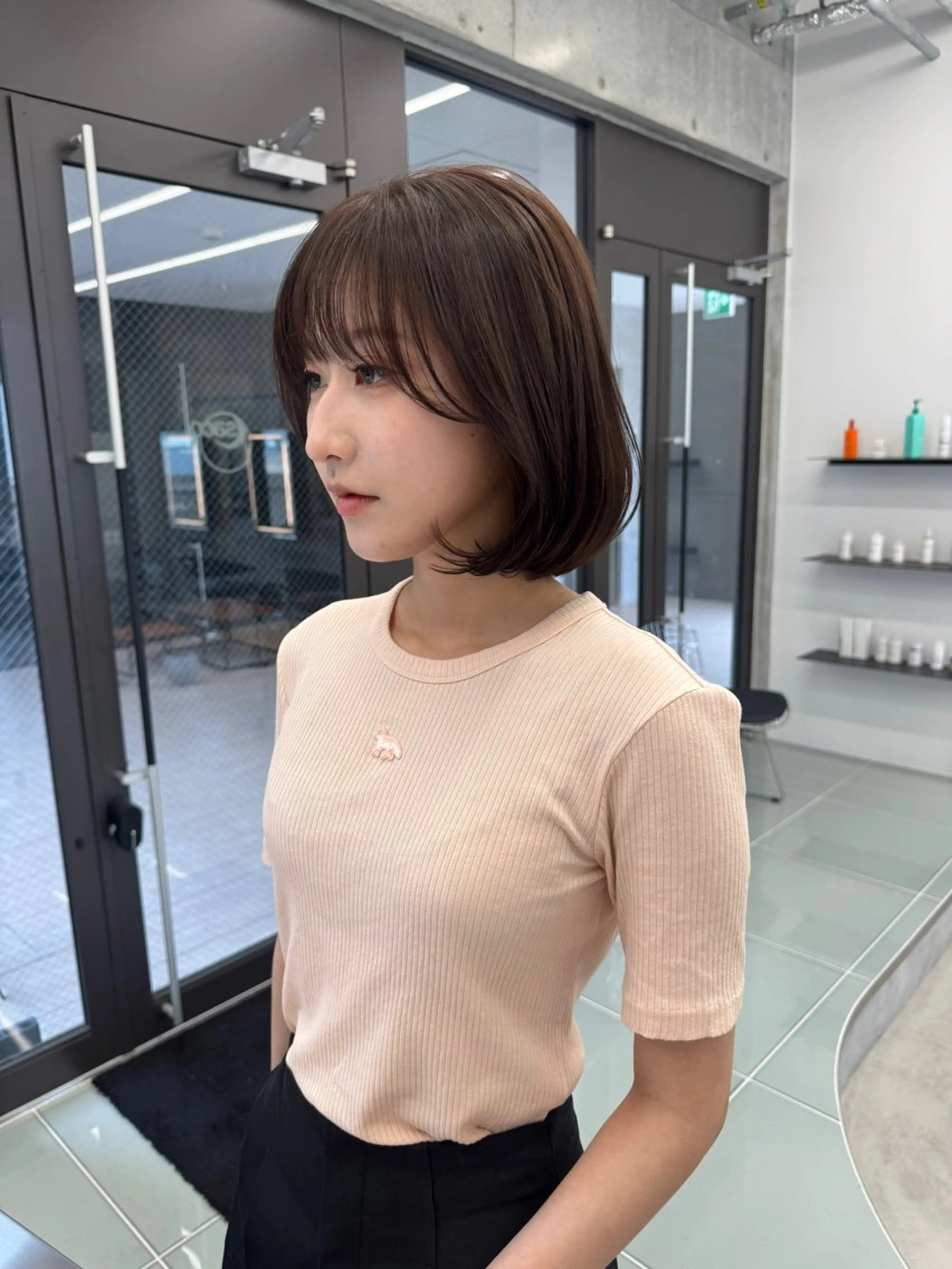 ショート カラー ヘアアレンジ ボブレイヤー ボブ レイヤーカット カット 🫧umu.🫧韓国 /レイヤー/ハッシュのヘアスタイル