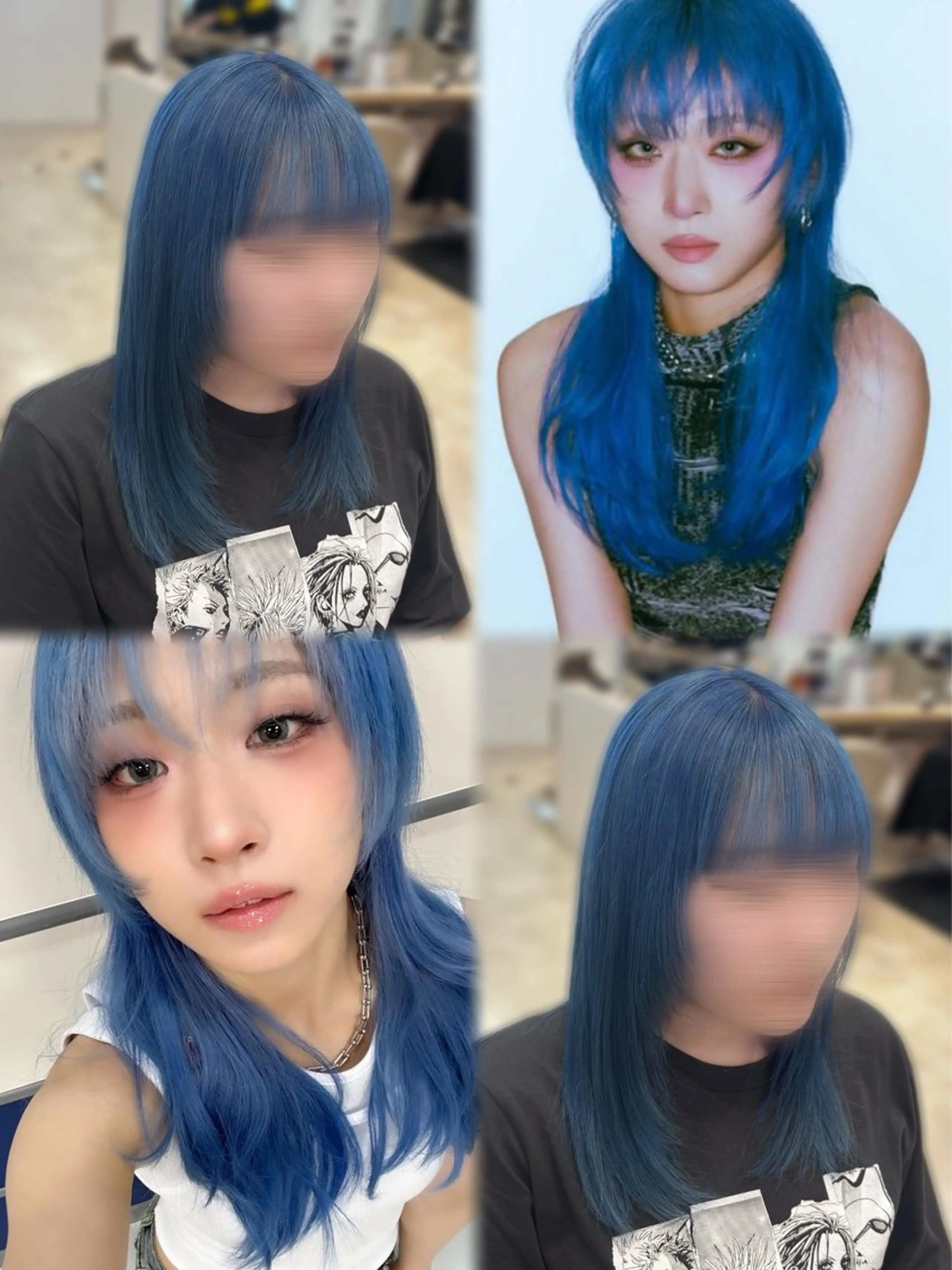 セミロング カラー カット ヘアカラー 推し活/韓国/ブリー チカラーminamiのヘアスタイル