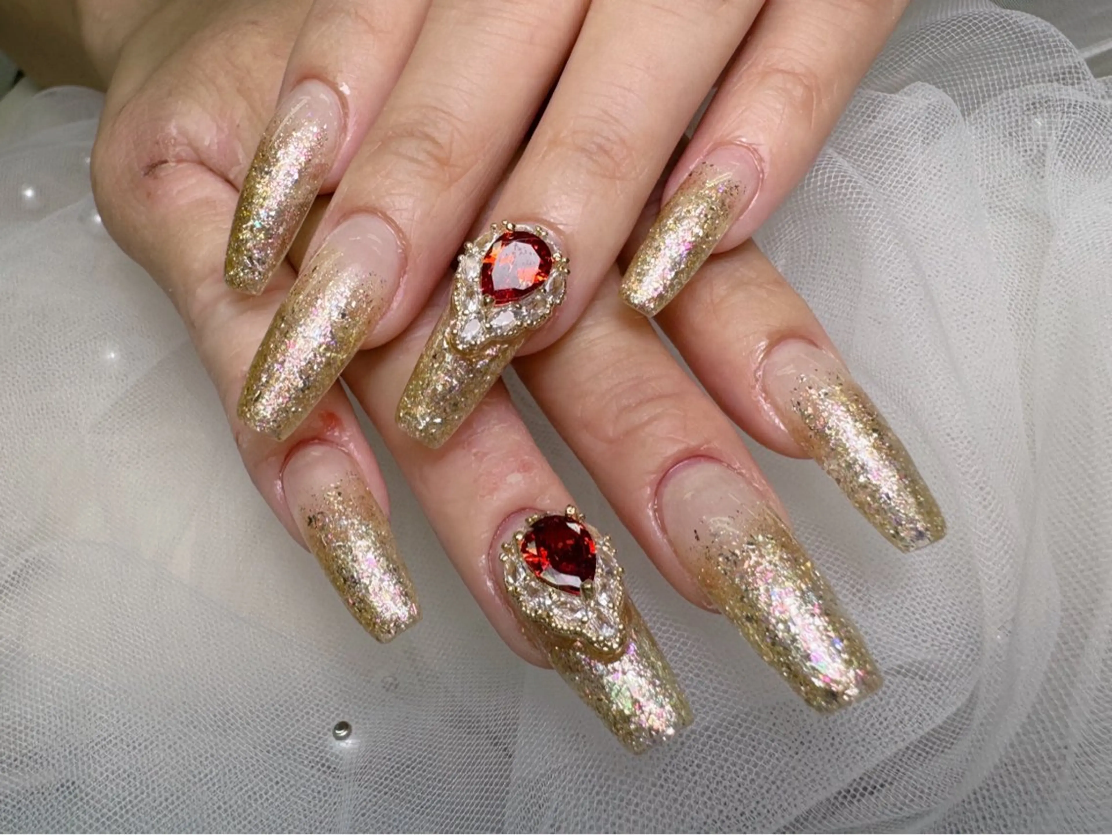 ネイル ロングネイル ハンドネイル lucky nail 歌舞伎町のネイルデザイン