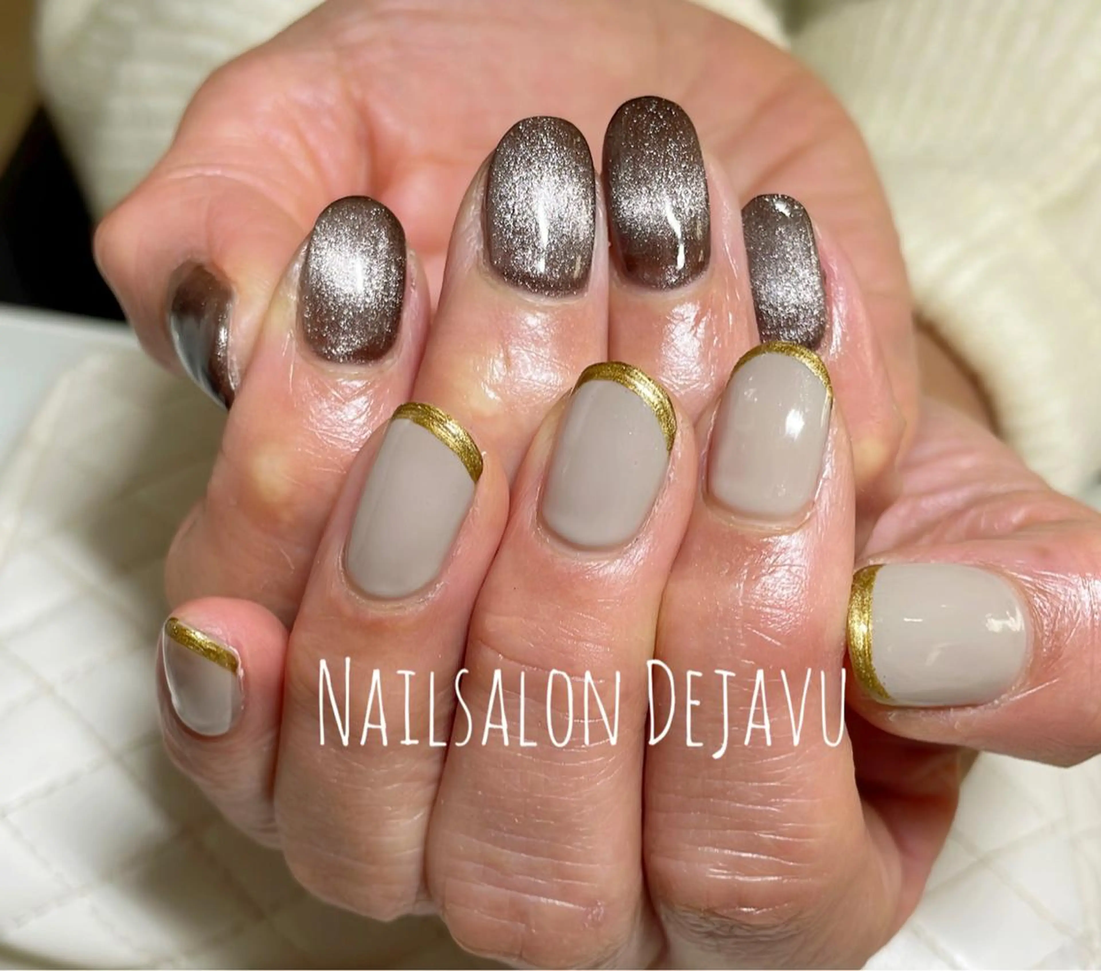 ネイル アートネイル ジェルネイル マグネットネイル ワンカラーネイル シンプルネイル Dejavu所属・Nail salon Dejavu 🌿のネイルデザイン