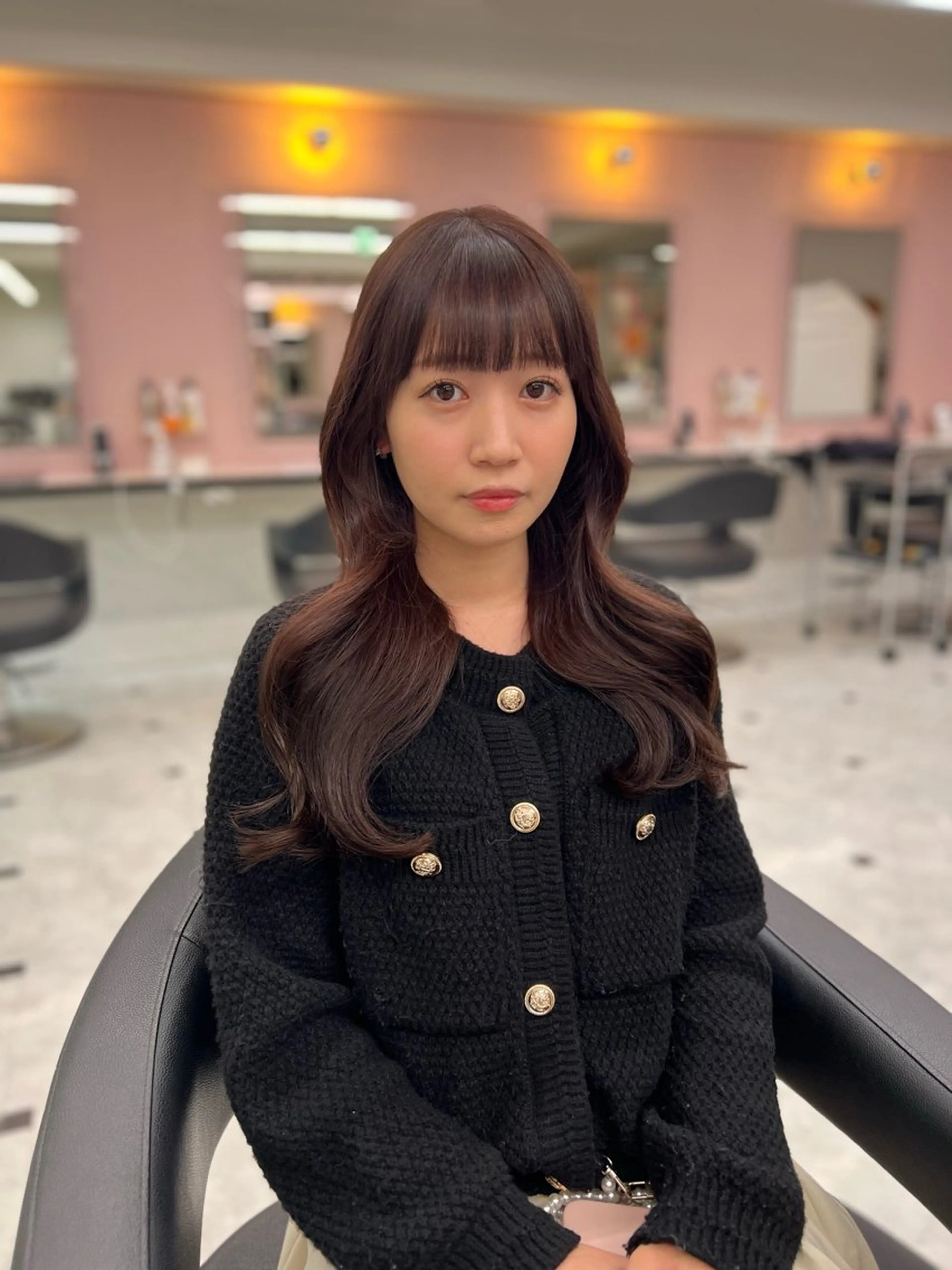 ロング カット ヘアカラー トリートメント ヘアセット まつパ/ケア ブリーチ/sEnAのヘアスタイル