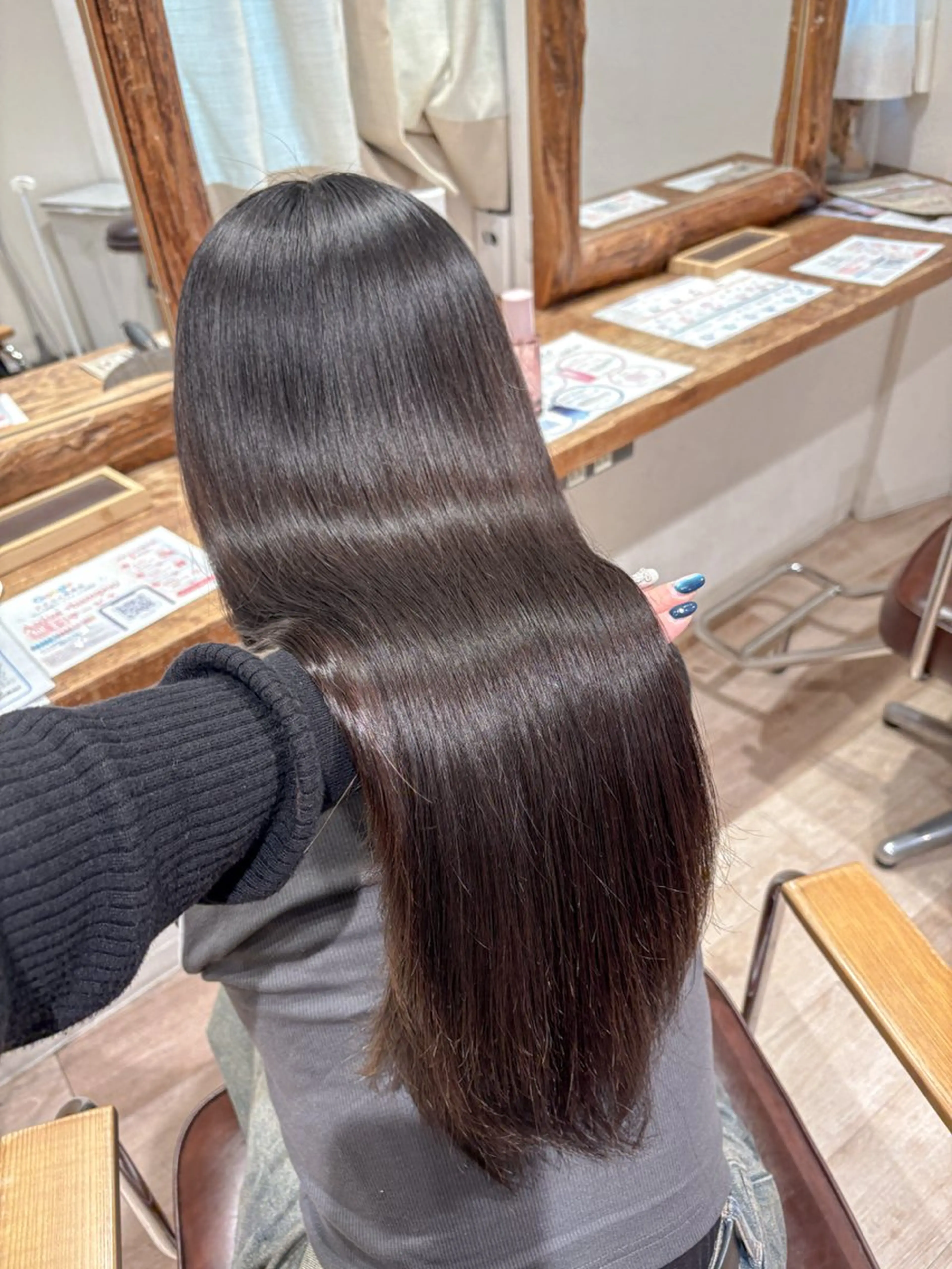 ロング 縮毛矯正 cut／nail ▫️ｲﾁｶ🌻のネイルデザイン