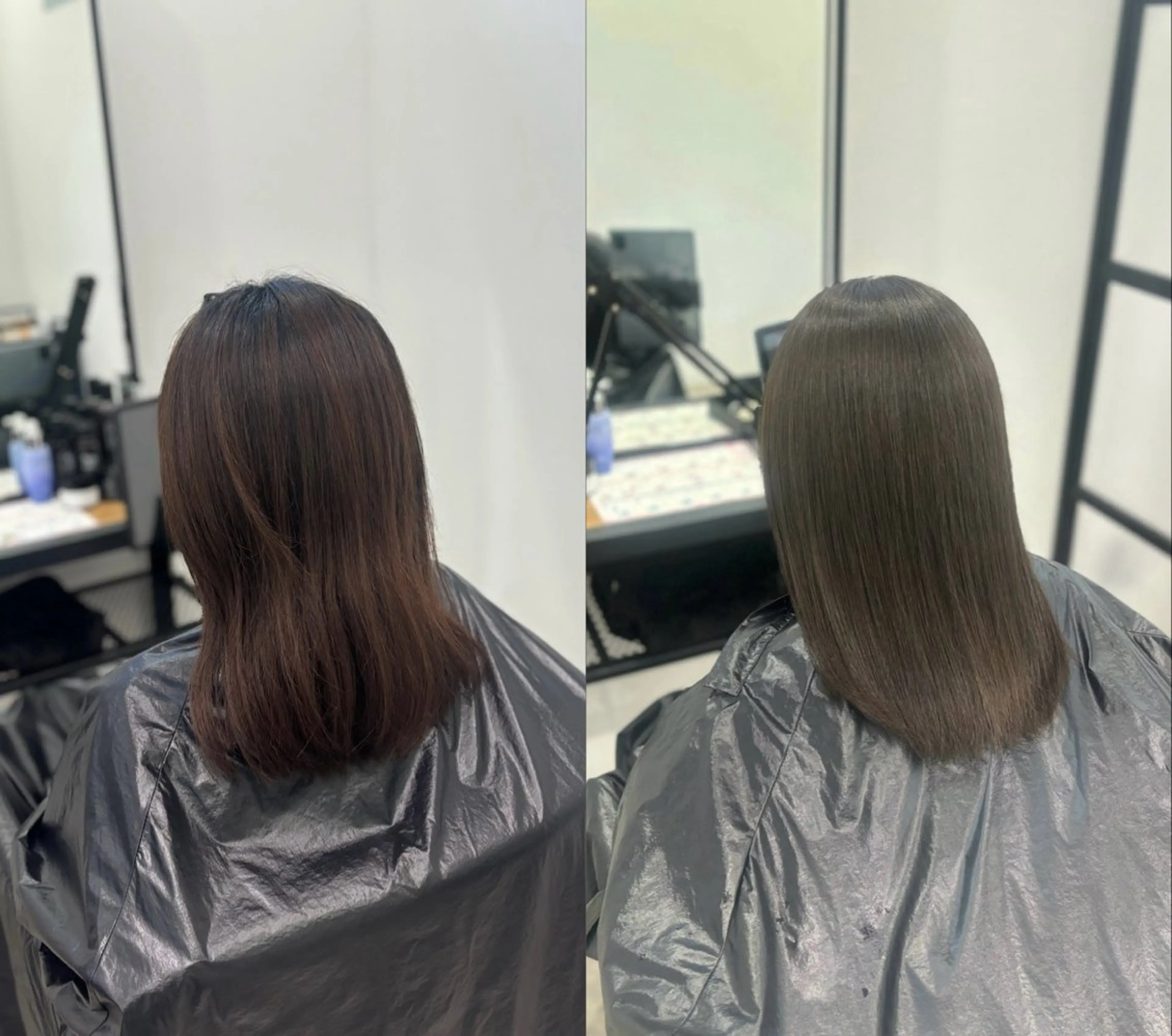 カラー 縮毛矯正 岸田 瑠美のヘアスタイル