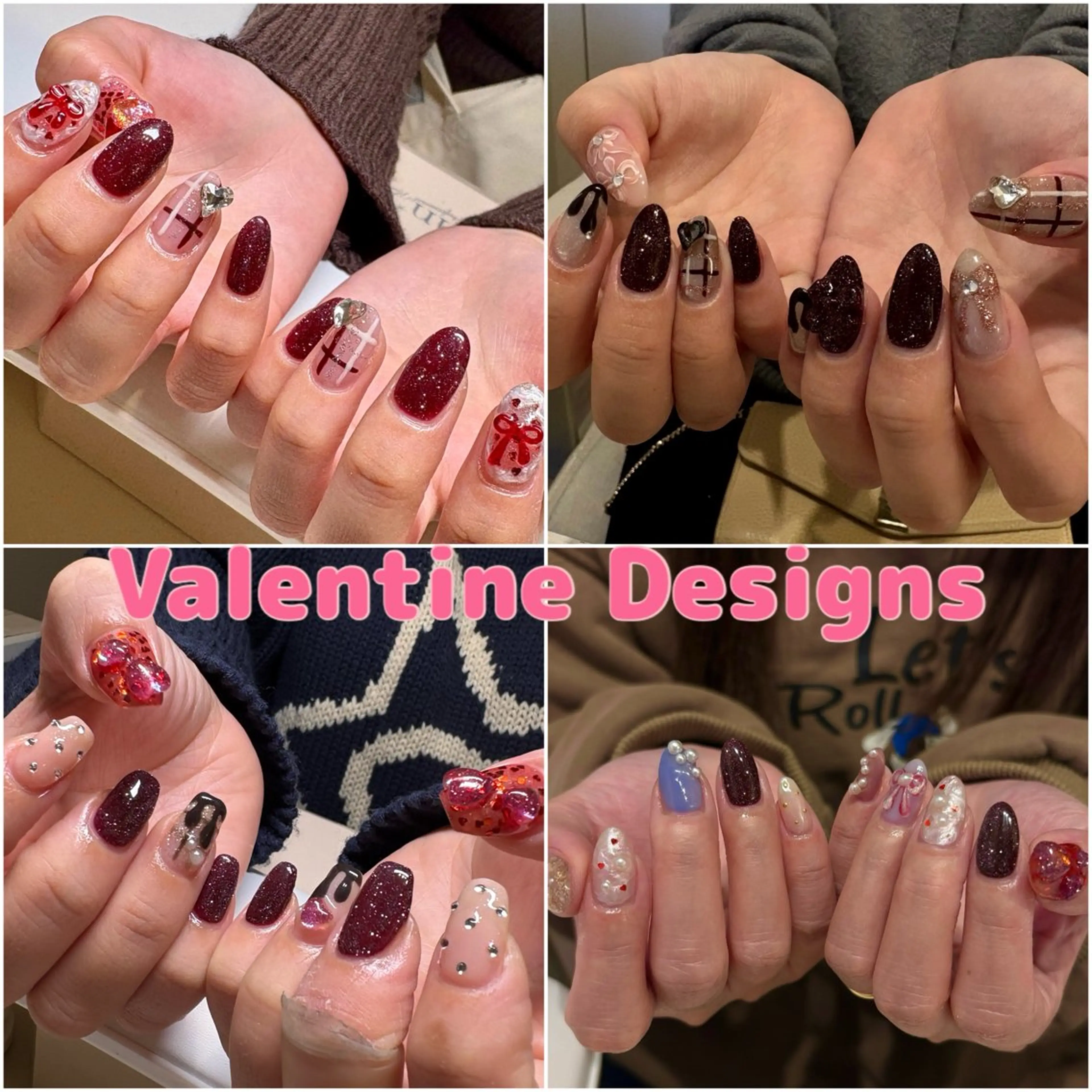 ネイル バレンタイン amuse ニュアンス/個性派のネイルデザイン