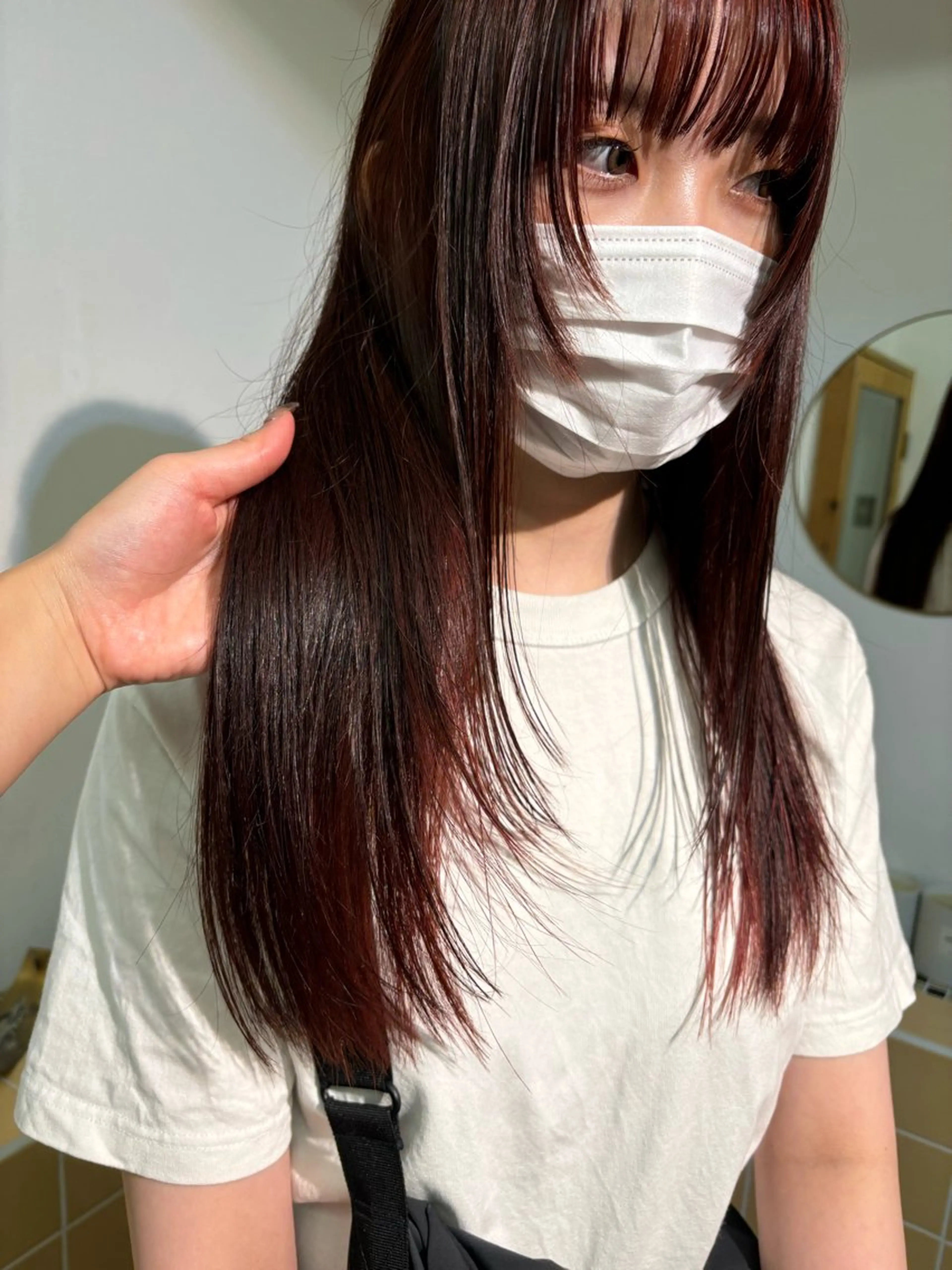 ロング カラー カット ヘアカラー トリートメント sakura🌸 レイヤー/韓国ヘアのヘアスタイル