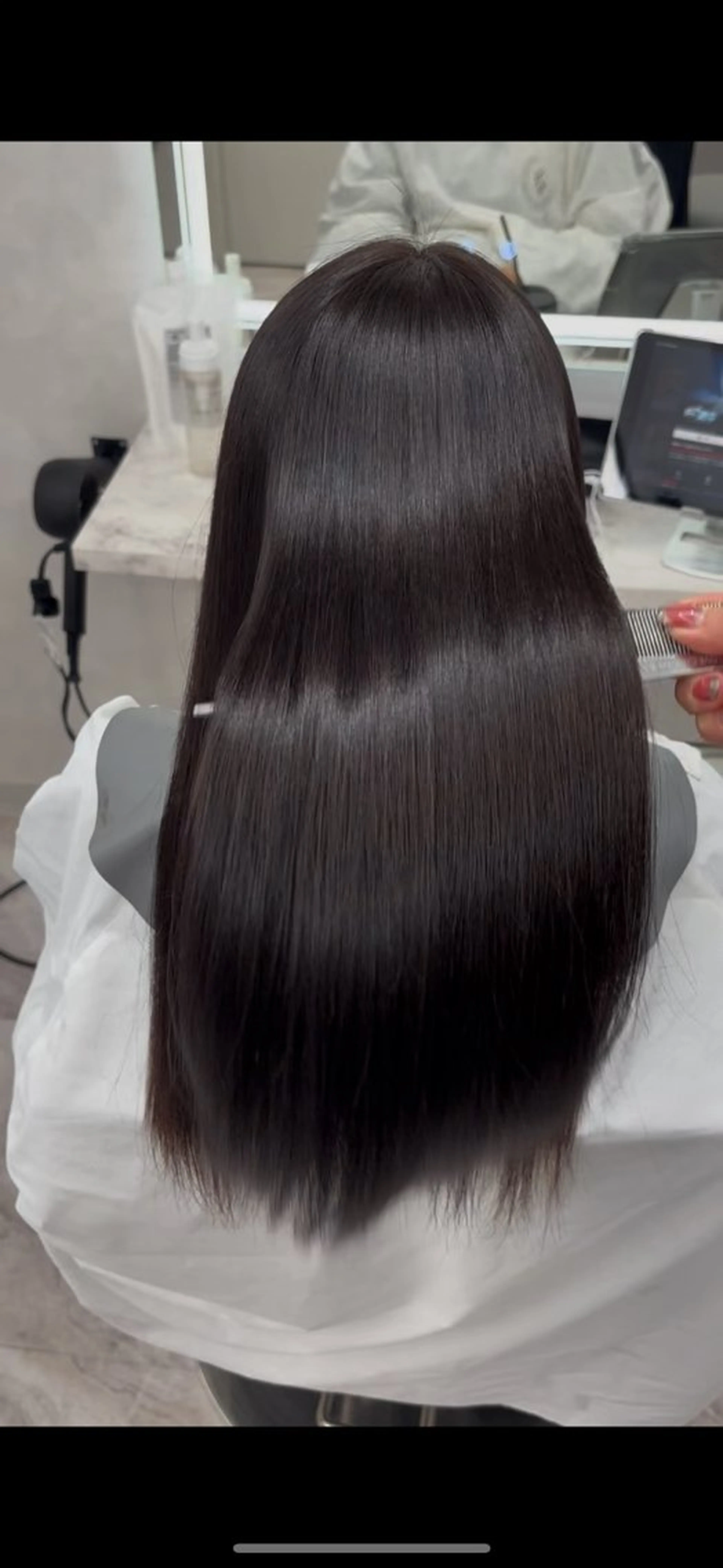【雨の日限定☔】リタッチ縮毛矯正＋オーダーメイドトリートメント✨🤍の写真