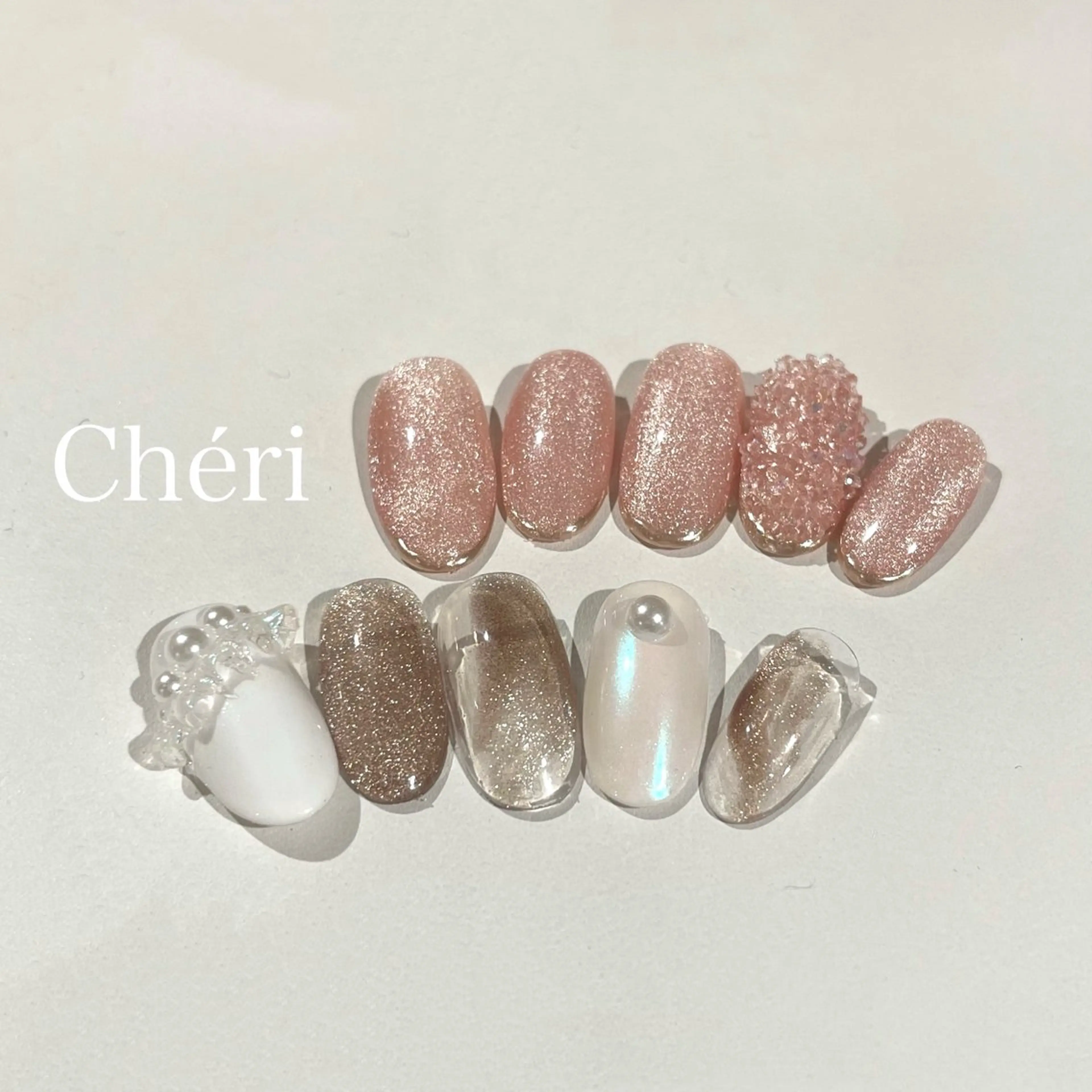 ネイル マグネットネイル ニュアンスネイル Chéri［シェリ］ nail salonのネイルデザイン