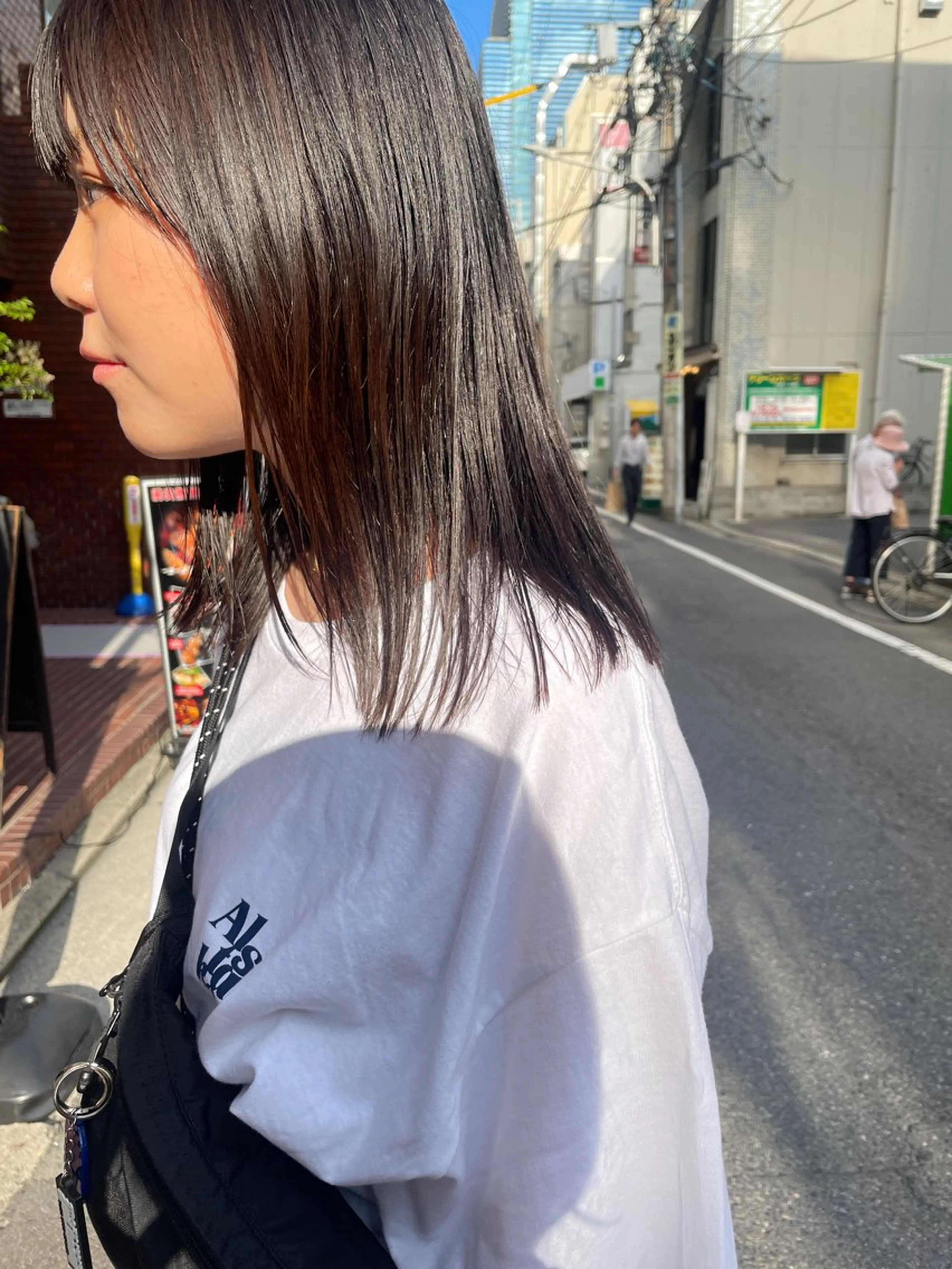 ロング カラー カット ヘアカラー トリートメント さの あやねのヘアスタイル