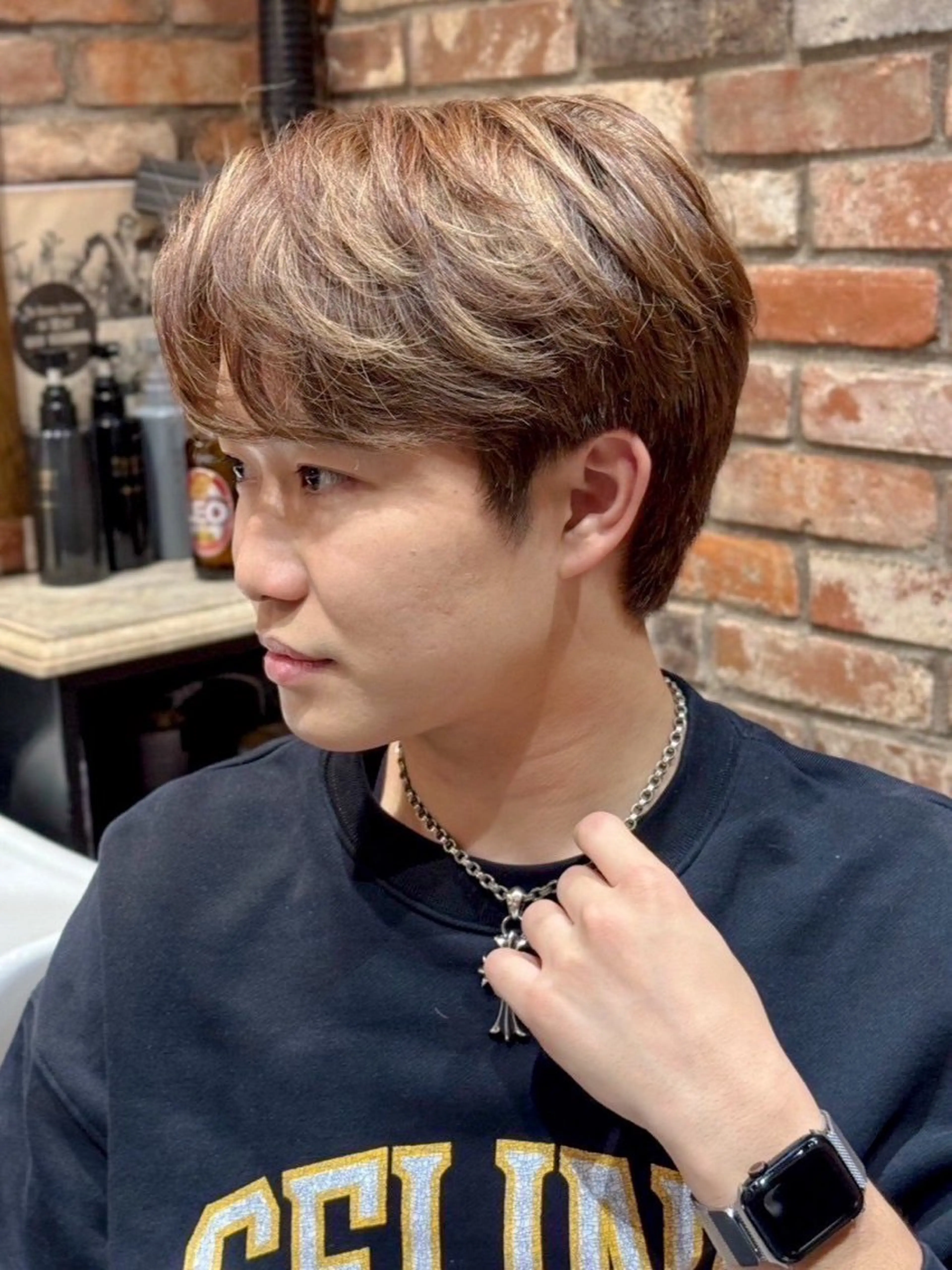 ショート パーマ メンズ 野川 純麗のヘアスタイル