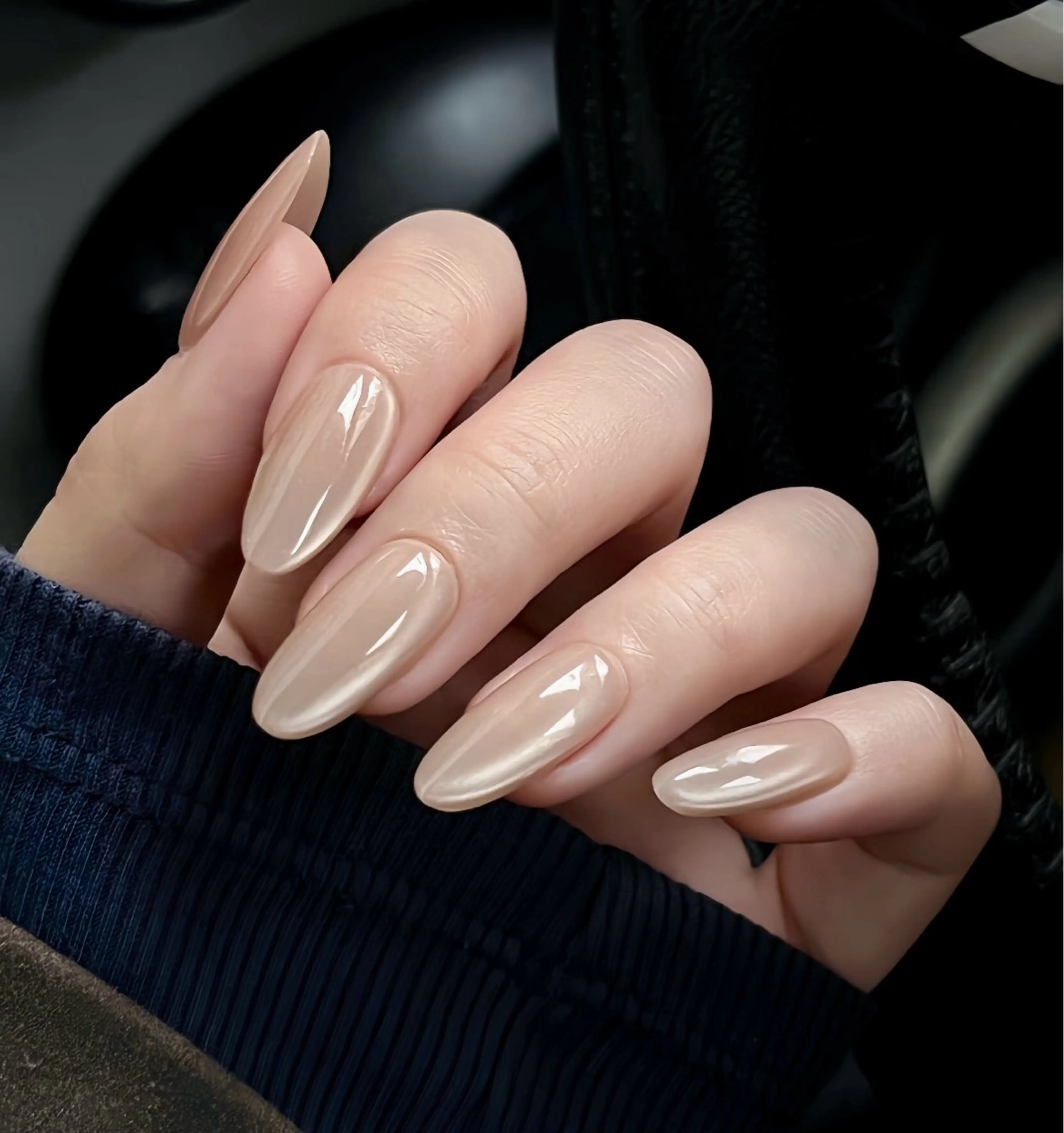 ネイル アートネイル オーロラネイル チークネイル 長さ出し フレンチネイル ハンドネイル Yumi Nail Seiのネイルデザイン