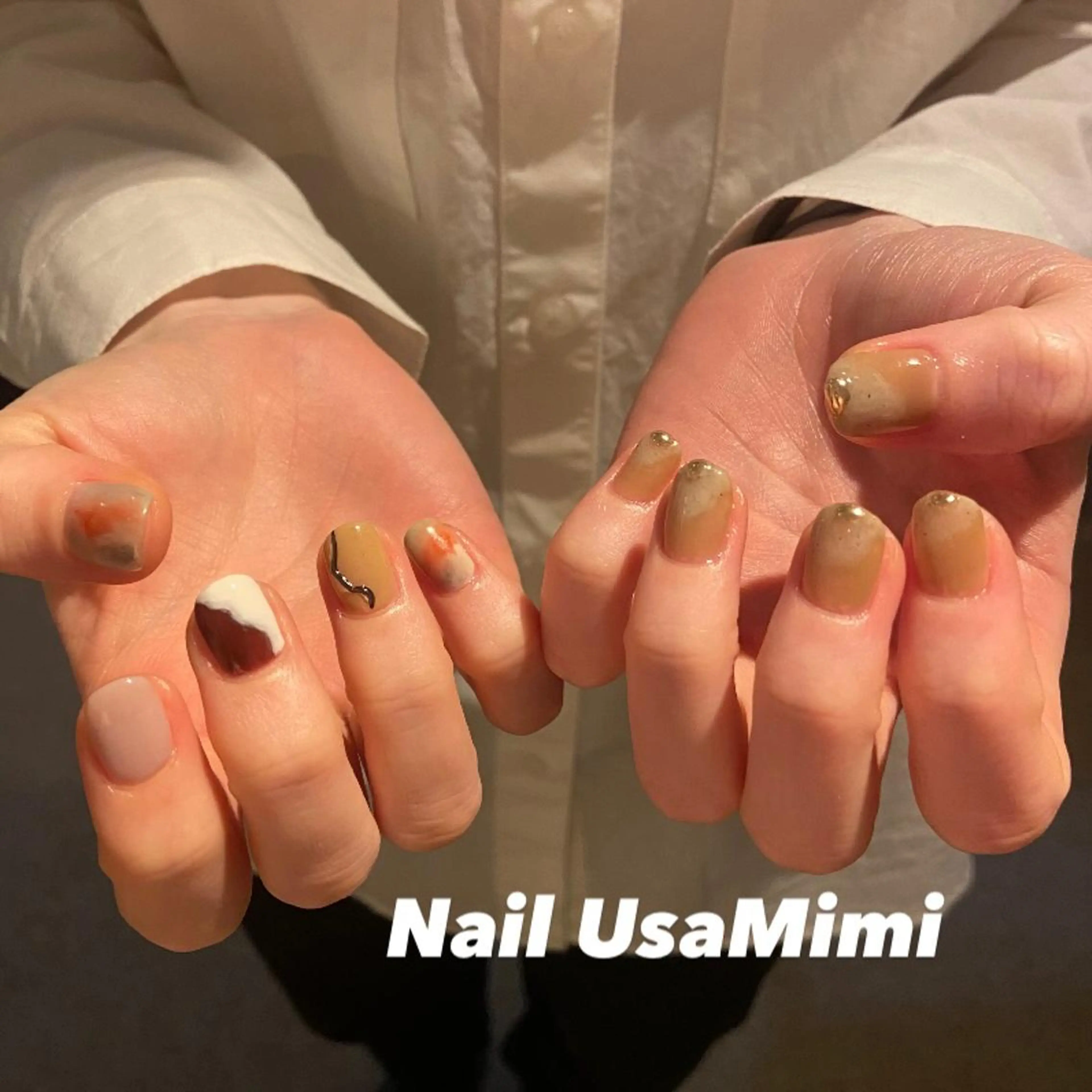 ネイル クリアネイル フットネイル ジェルネイル マグネットネイル 持ち込み 本町ネイルNail UsaMimiのネイルデザイン
