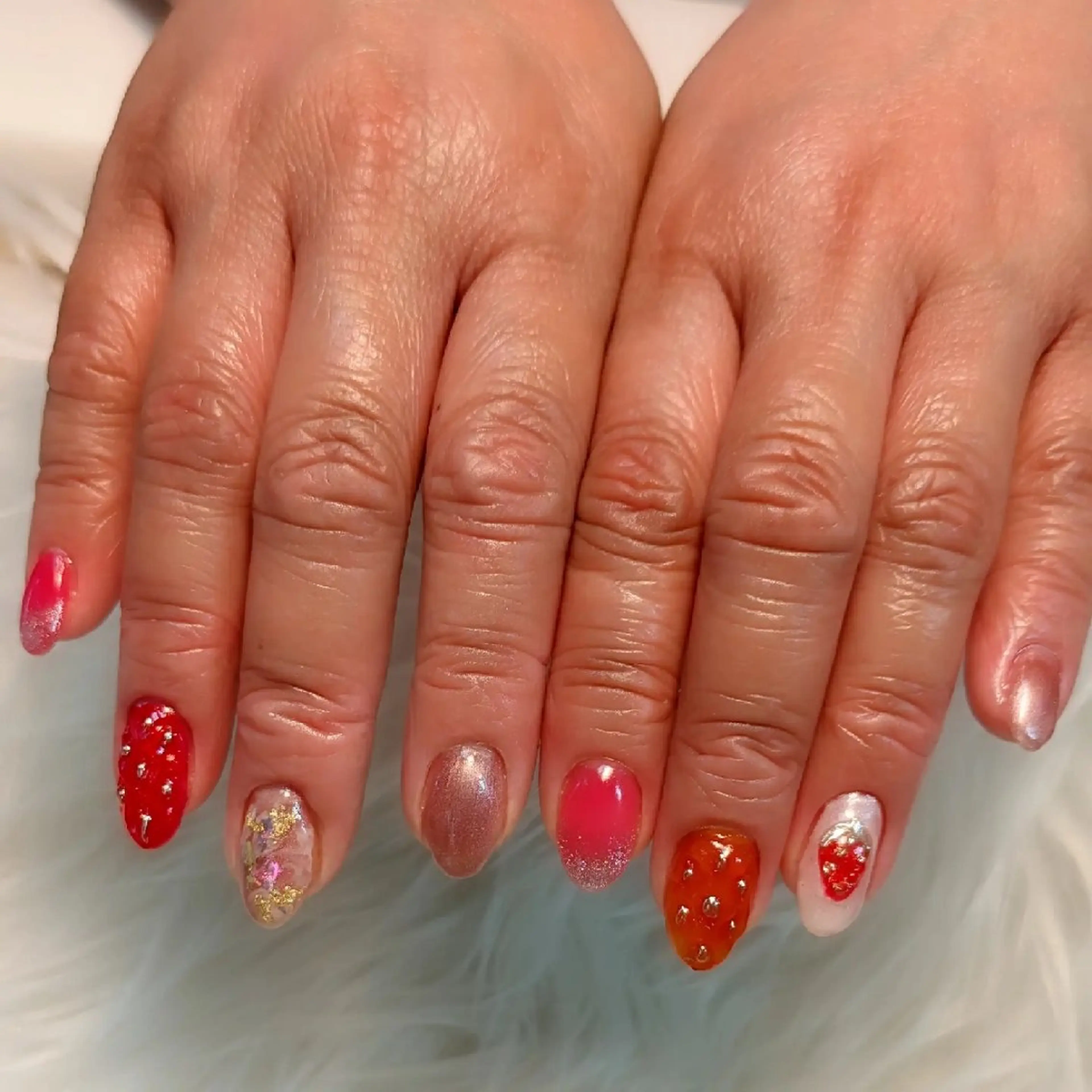 ネイル マグネットネイル 春ネイル m&pPrivate nailsalonのネイルデザイン