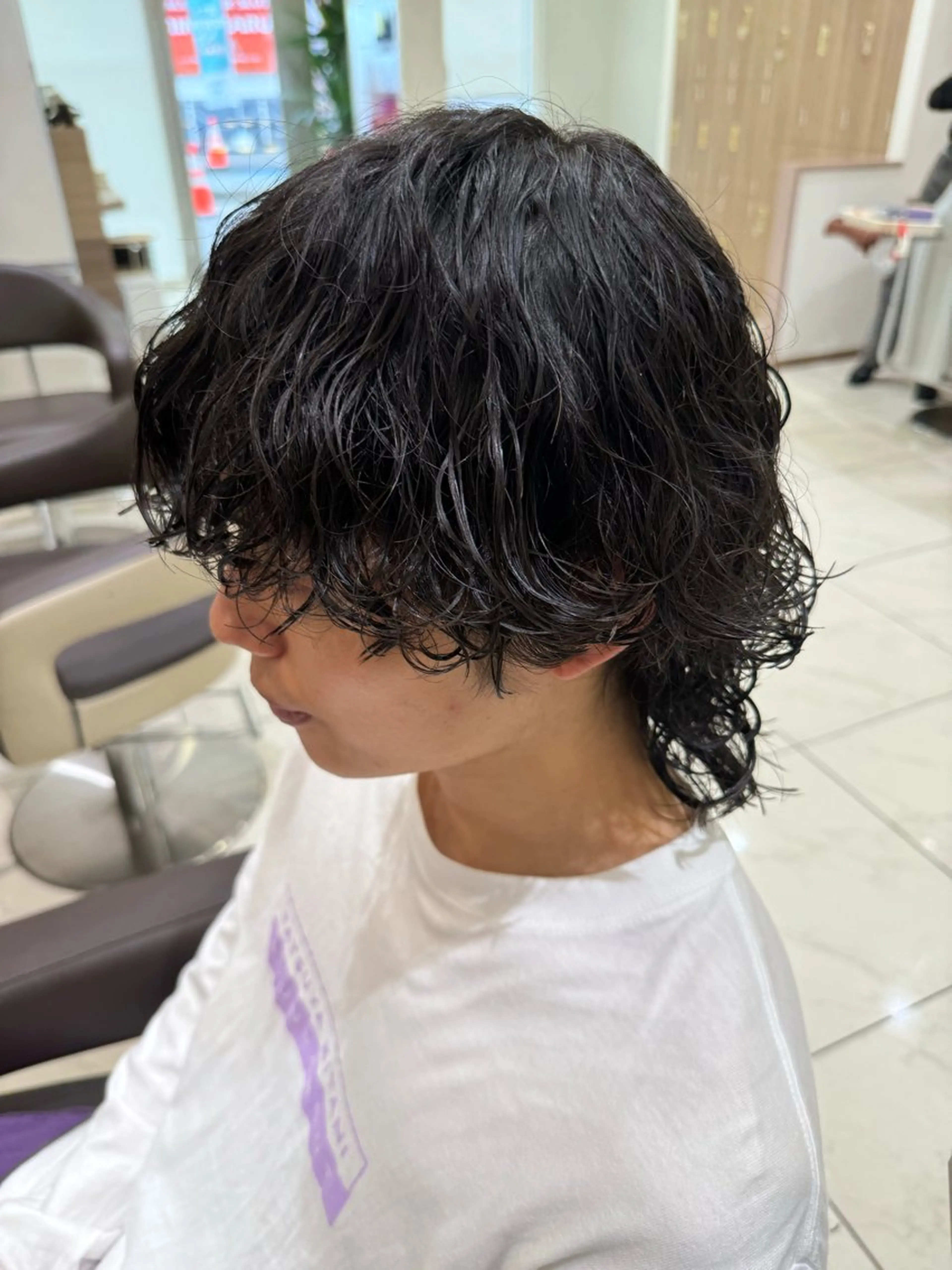 ショート パーマ メンズ メンズパーマ メンズウルフカット ウルフカット スパイラルパーマ カット パーマ メンズパーマ特化/ メッシュ/薫/店長のヘアスタイル