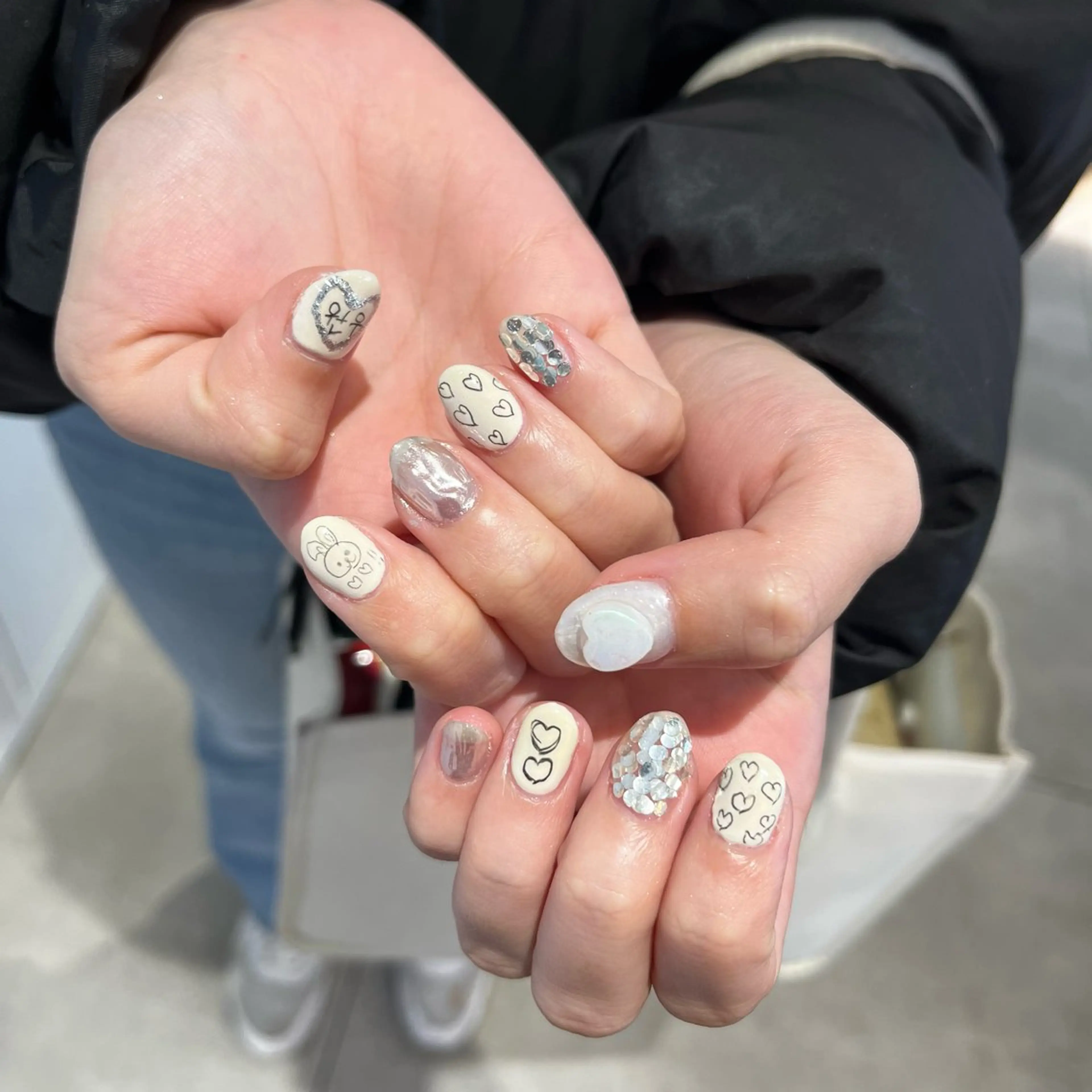 ネイル ハンドネイル メンズパーマ/ メッシュ📍ユリのヘアスタイル