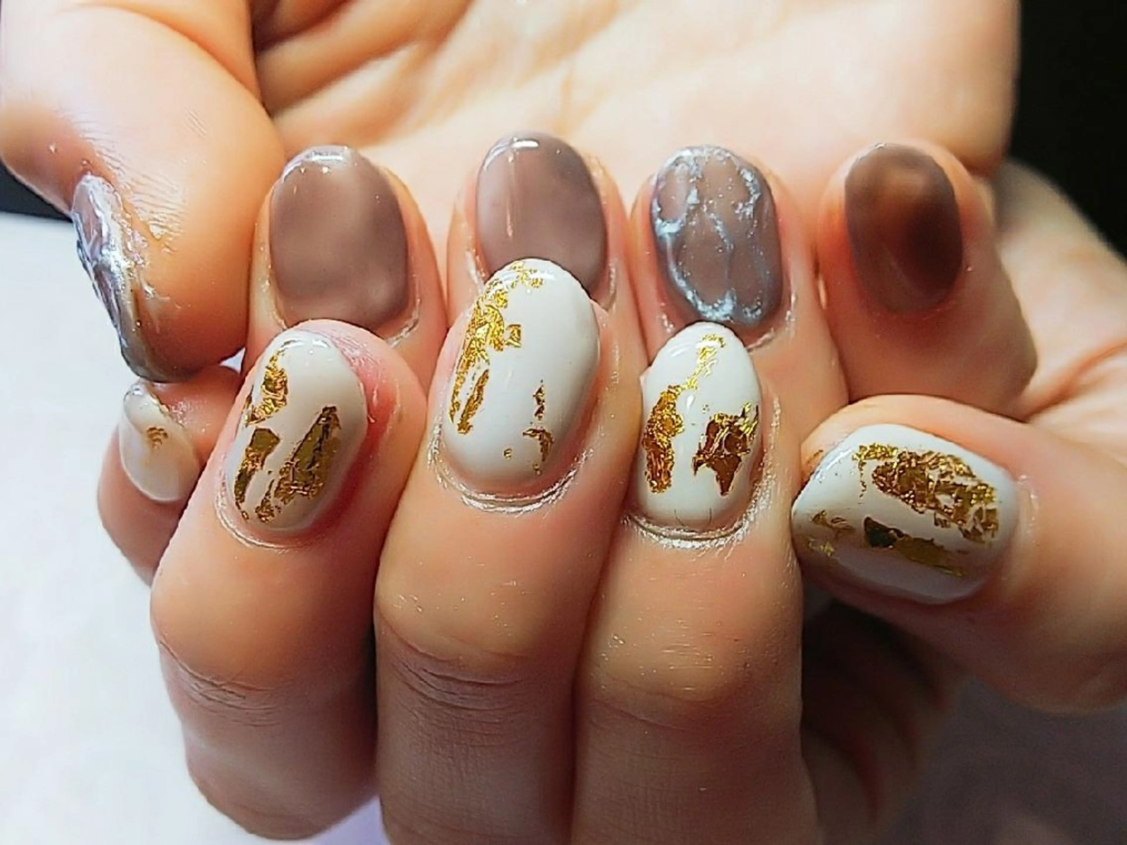ネイル ゴールド Ne naiL ruricoのネイルデザイン