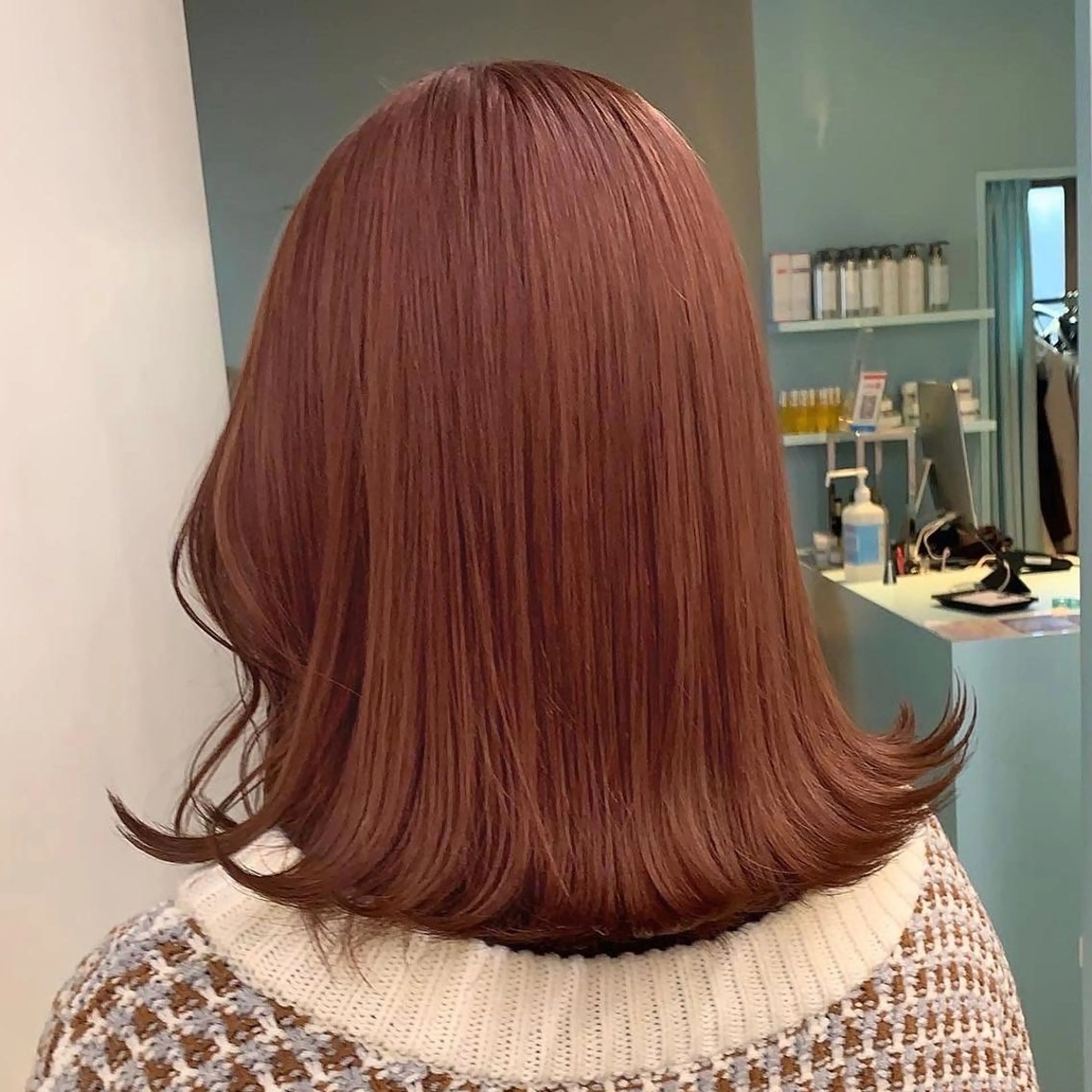 ミディアム カラー ブリーチ ダブルカラー ブリーチなしカラー 髪質改善 トリートメント 🇰🇷韓流暖色ヘア 🍒saaya🍒のヘアスタイル