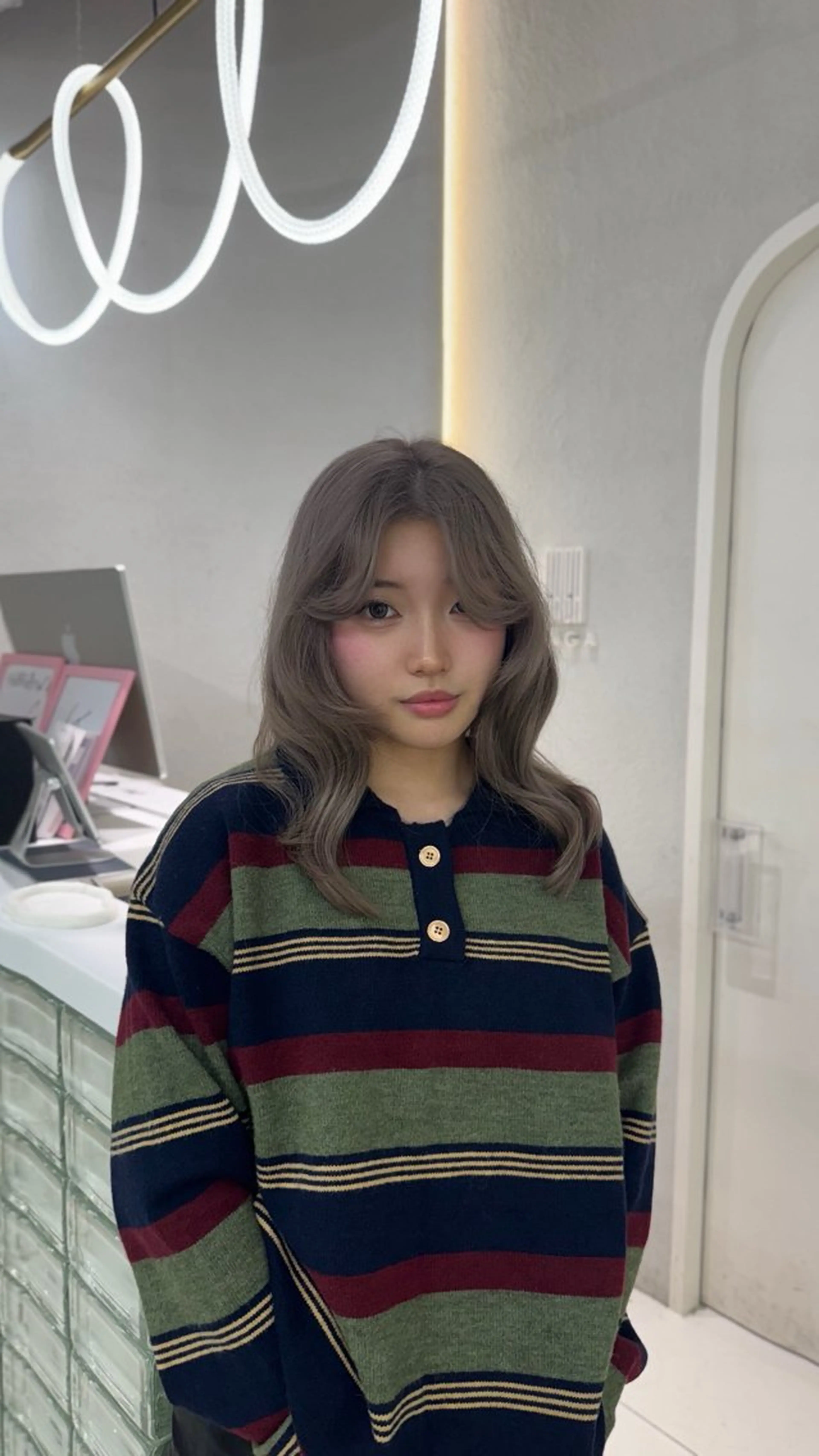 カラー ヘアカラー トリートメント ヘアセット ANN GAGA 心斎橋/ハイトーンのヘアスタイル