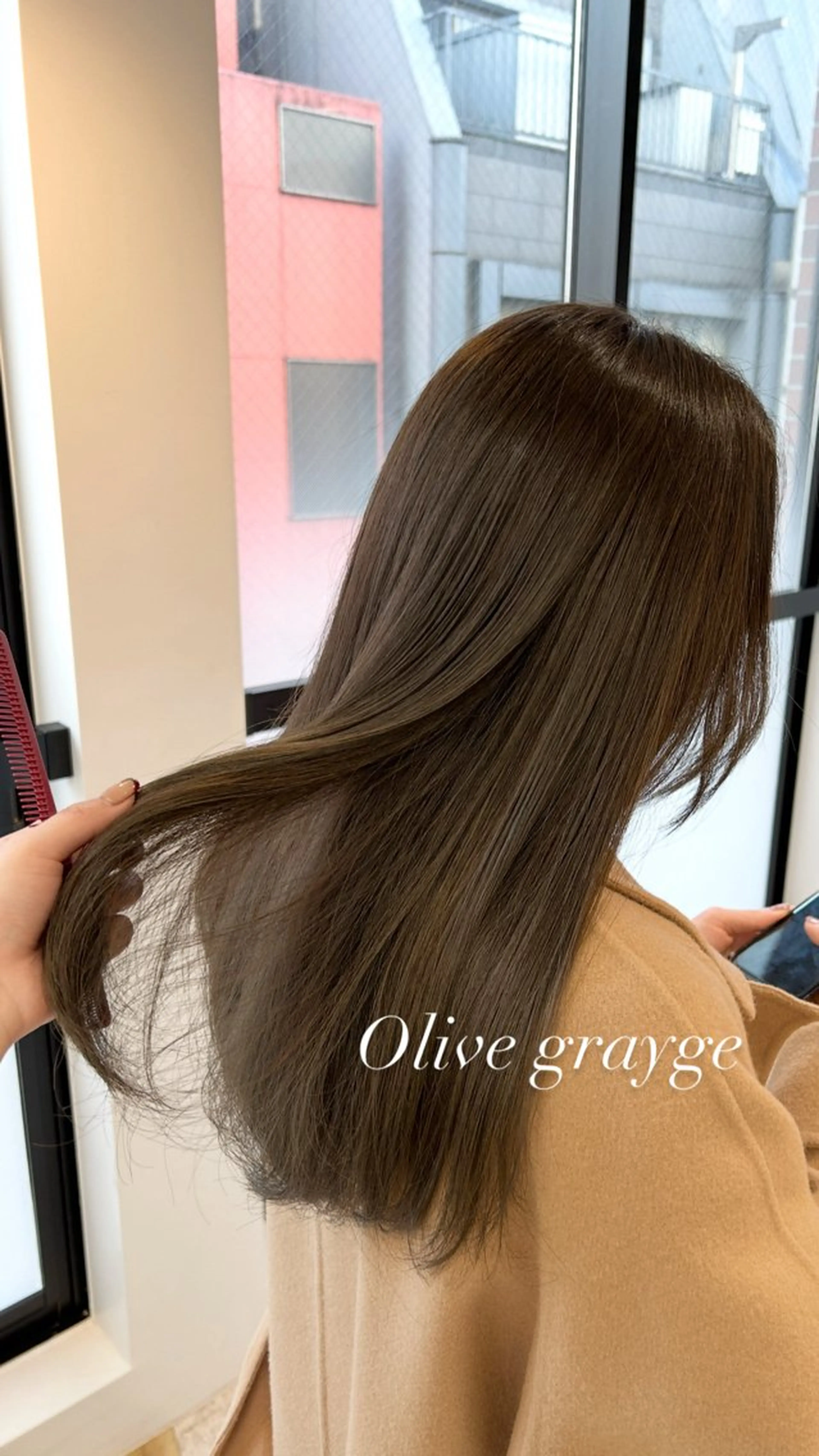 ロング カラー カット ヘアカラー トリートメント 🫧赤み消し*艶髪 nanami🫧のヘアスタイル