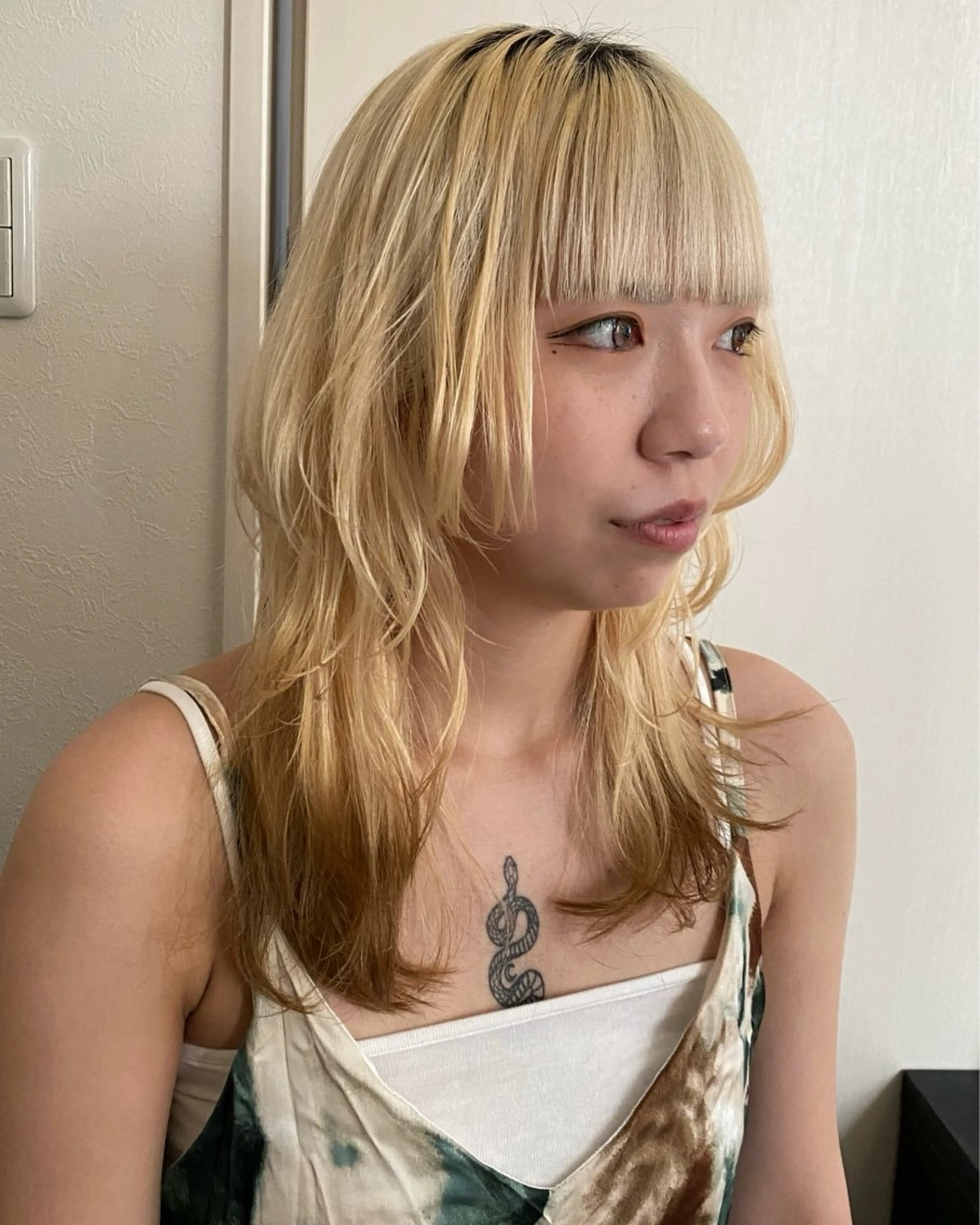 セミロング カラー ヘアカラー 透明感カラー🫧 HARUKA🐰のヘアスタイル