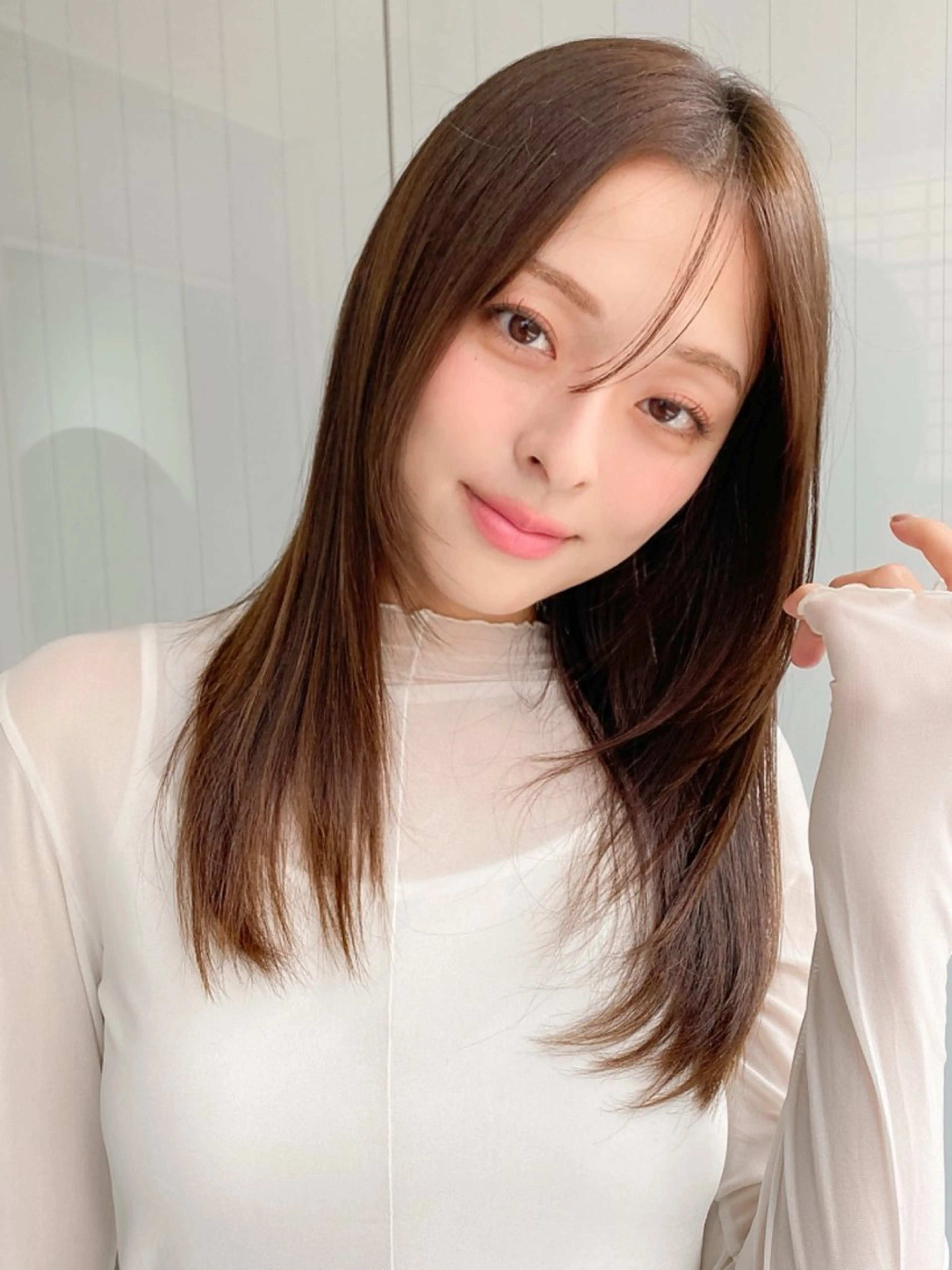 セミロング カラー レイヤーカット カット ヘアカラー トリートメント レイヤー×髪質改善✨ 渋谷/佐藤侑哉のヘアスタイル