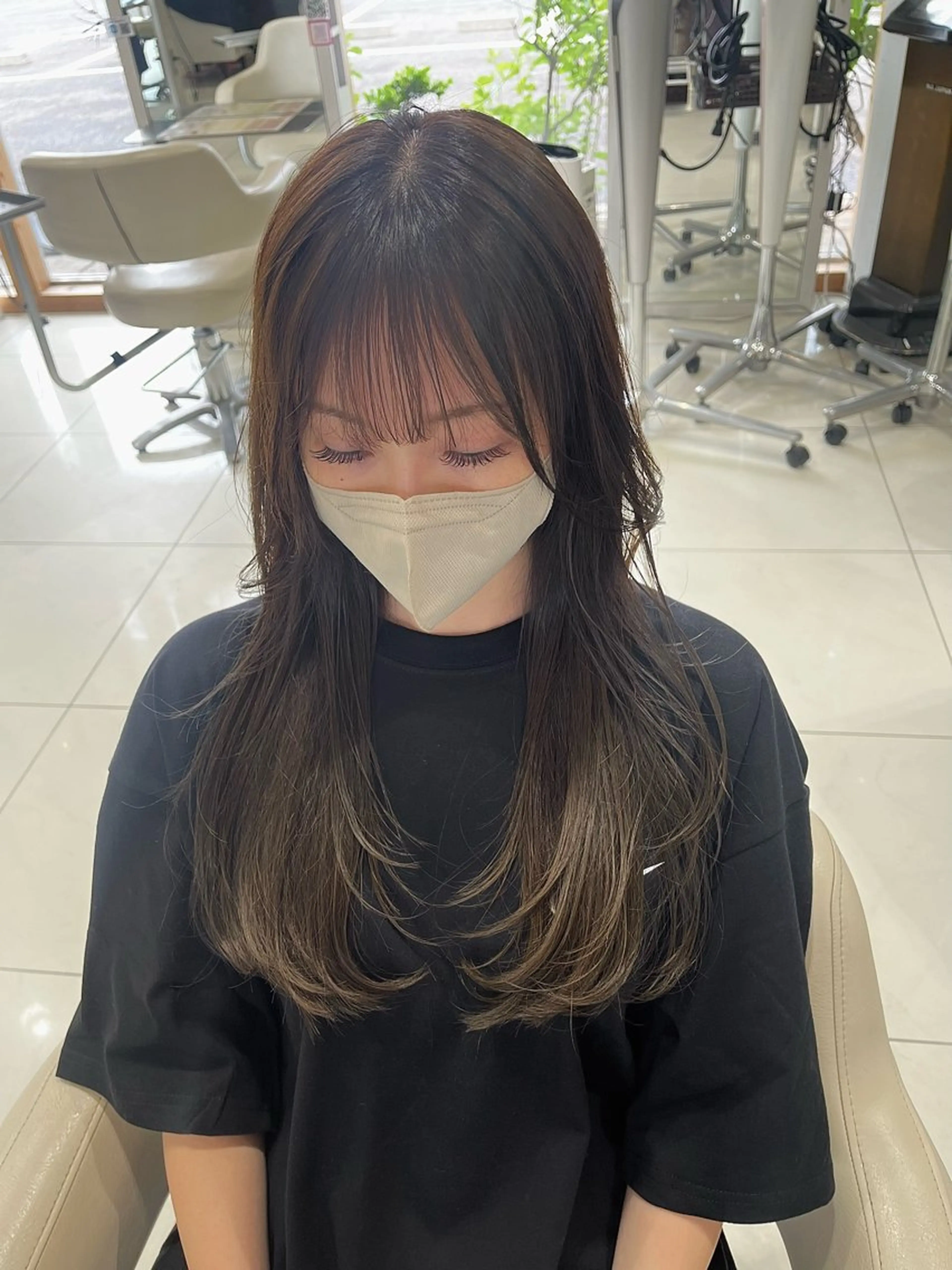 ロング 韓国風ヘア レイヤーカット Misaki/ レイヤー/ウルフのヘアスタイル