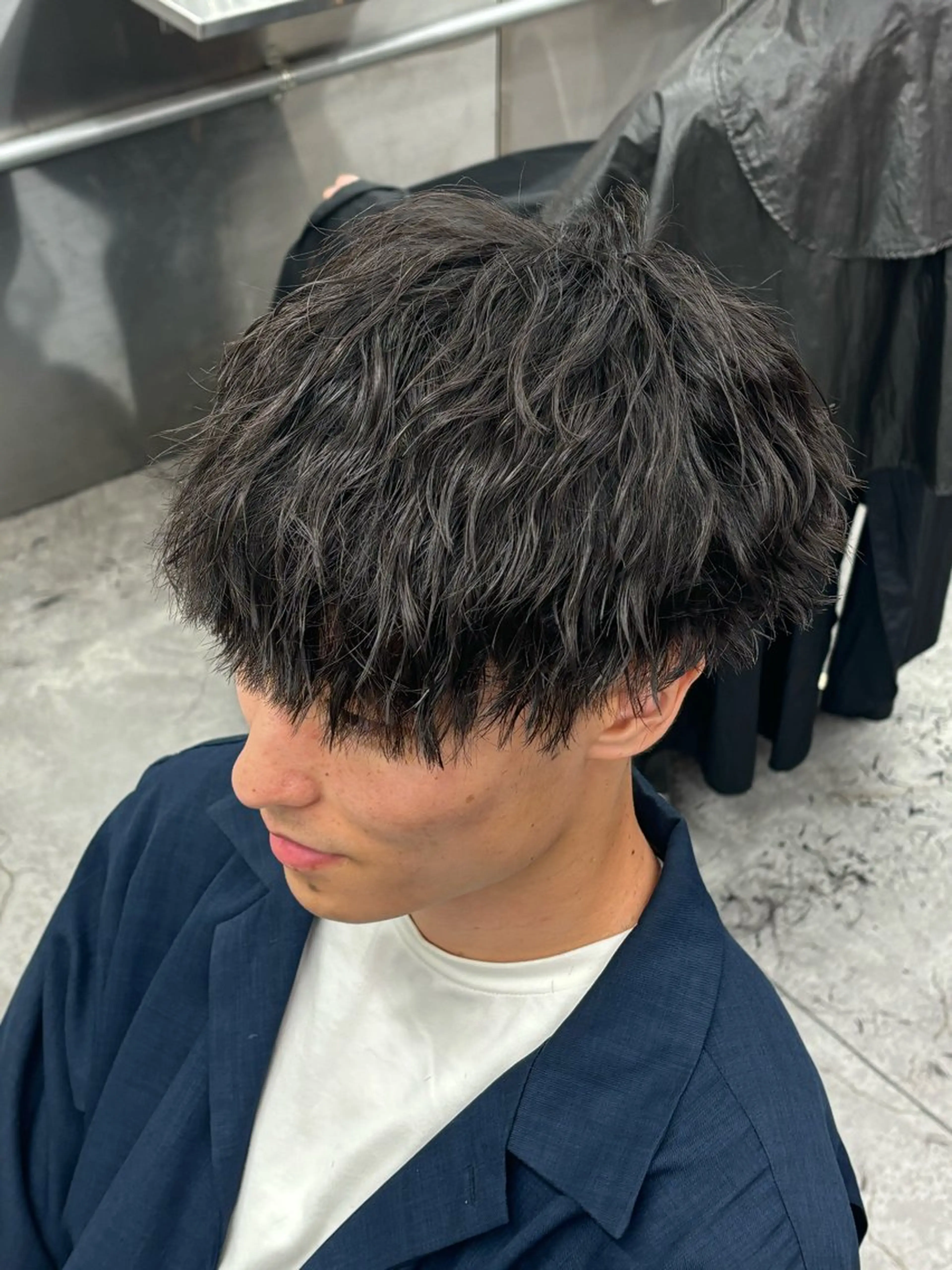 ショート パーマ メンズ カット パーマ ヘアセット お悩み解消✨/ メンズパーマ✨/直樹のヘアスタイル