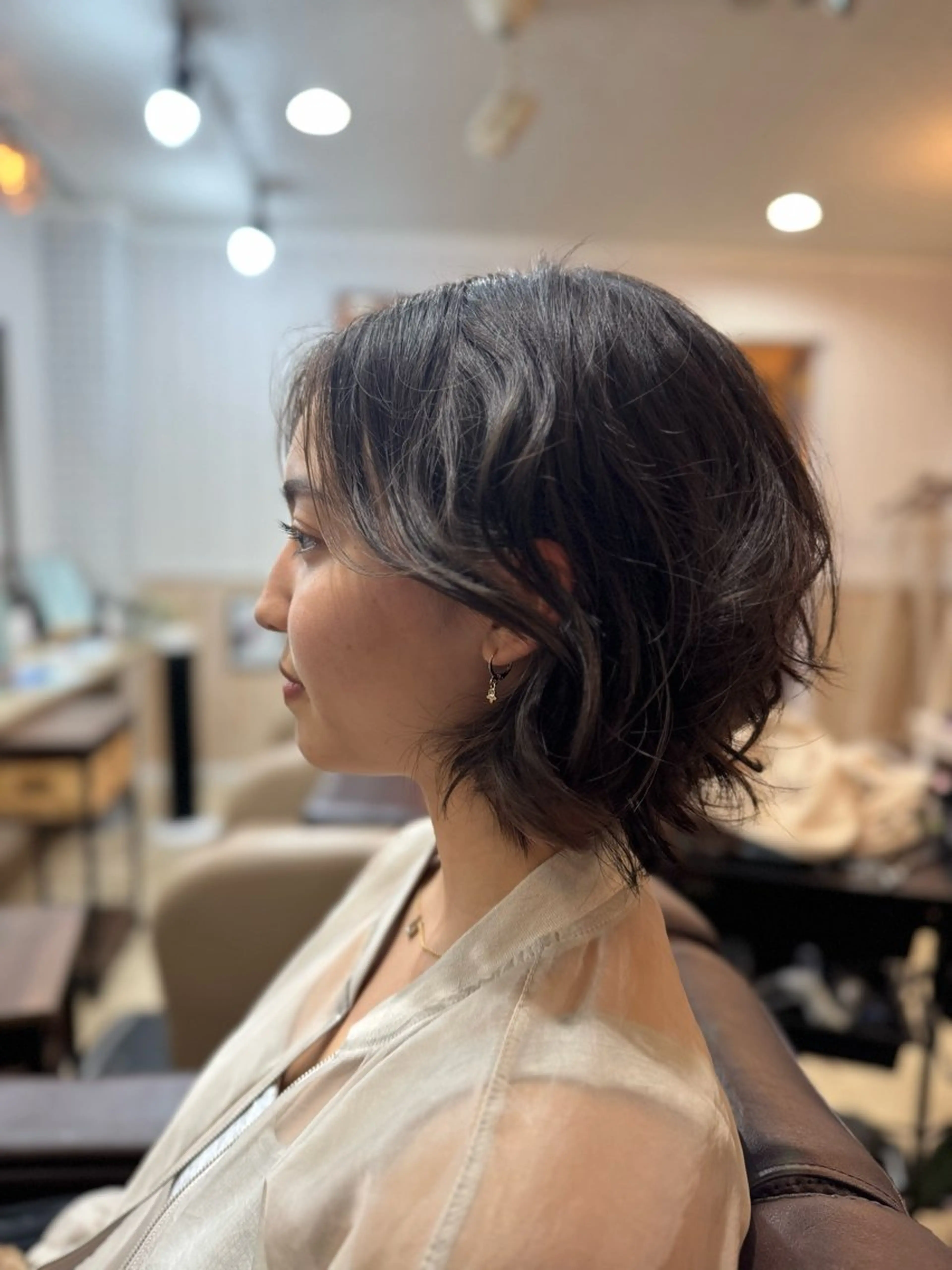 ミディアム パーマ 樋口 まさみのヘアスタイル