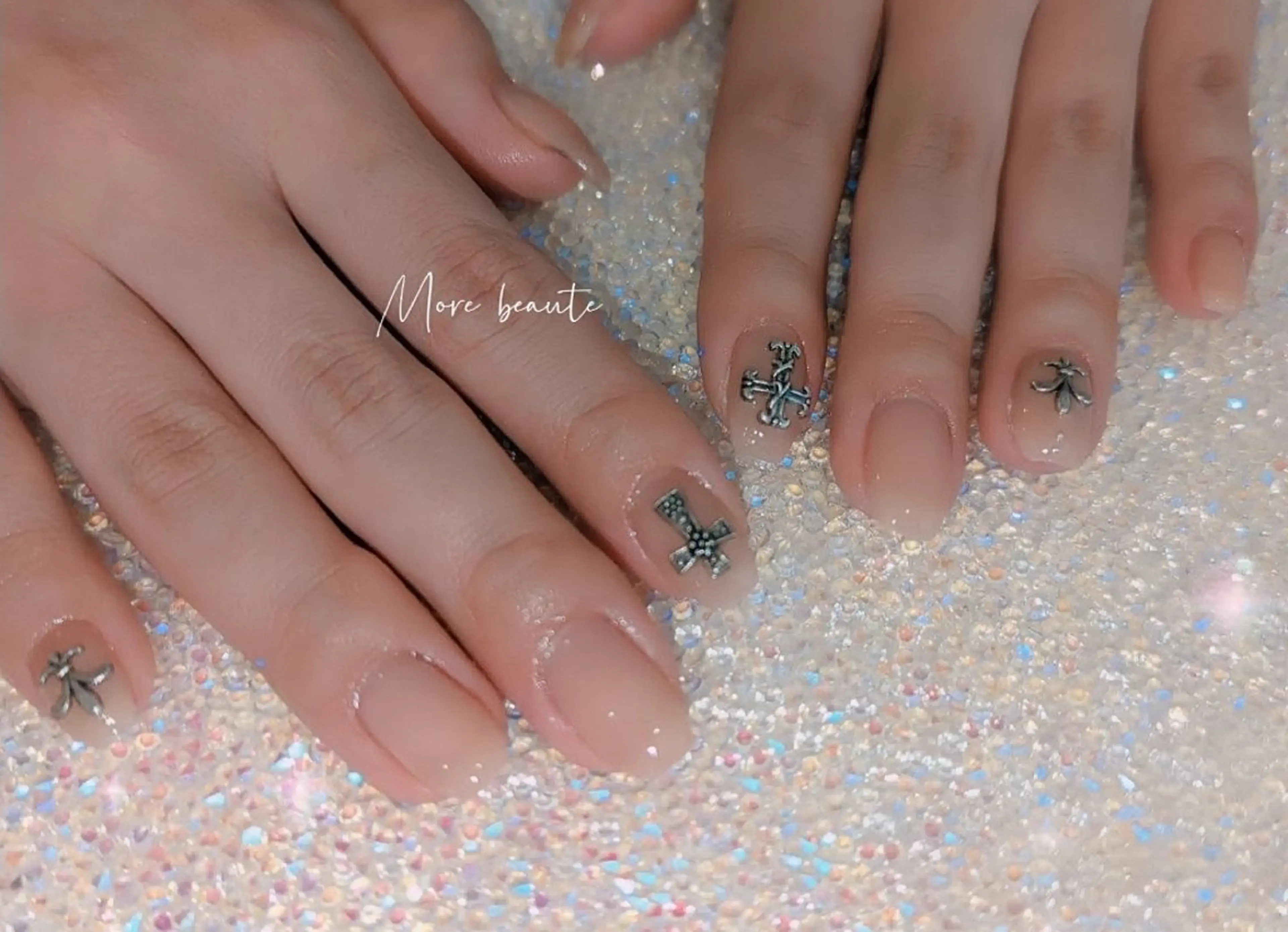 ネイル アートネイル ジェルネイル ハート 韓国ネイル マグネットネイル ハンドネイル I LOVE ME NAIL.｡.:*♡のネイルデザイン