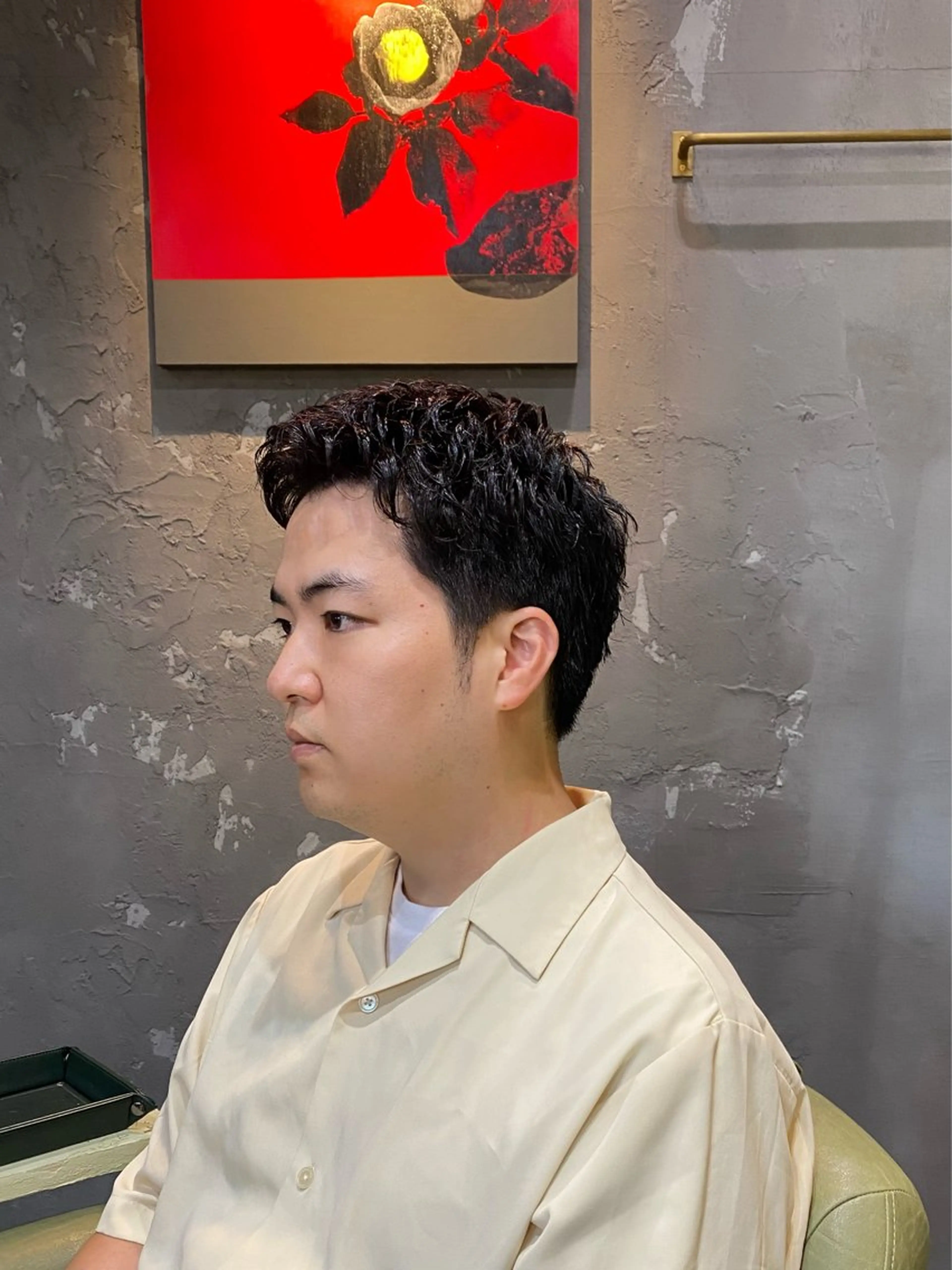 ショート パーマ メンズ メンズパーマ 刈り上げ くせ毛 ニュアンスパーマ カット パーマ メンズカット/パーマ 福島区SOSOのヘアスタイル