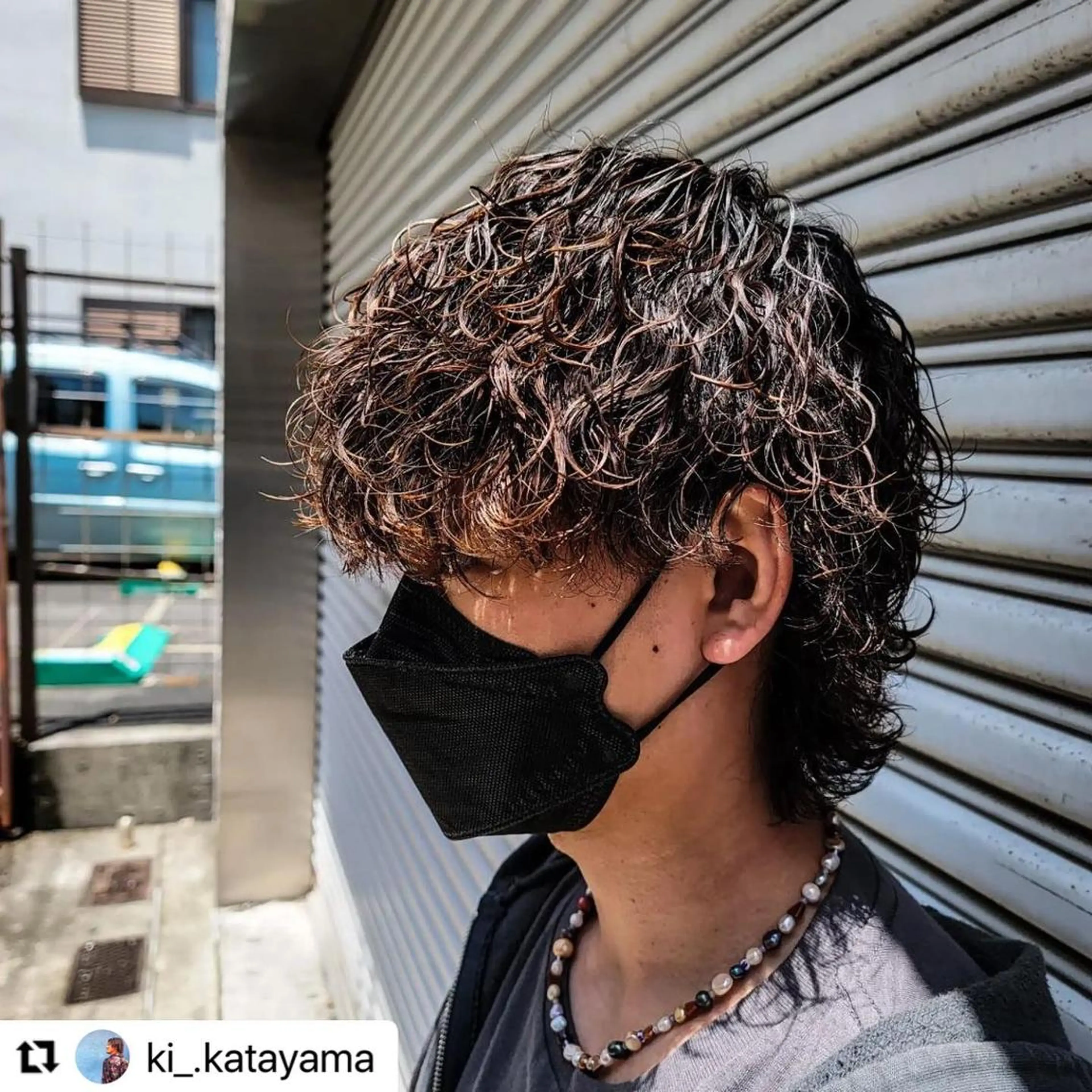 ミディアム カラー メンズ ミディアムパーマ メンズパーマ メンズツイストパーマ 波巻きパーマ ツイストパーマ 🩷Eny terrace🩷のヘアスタイル