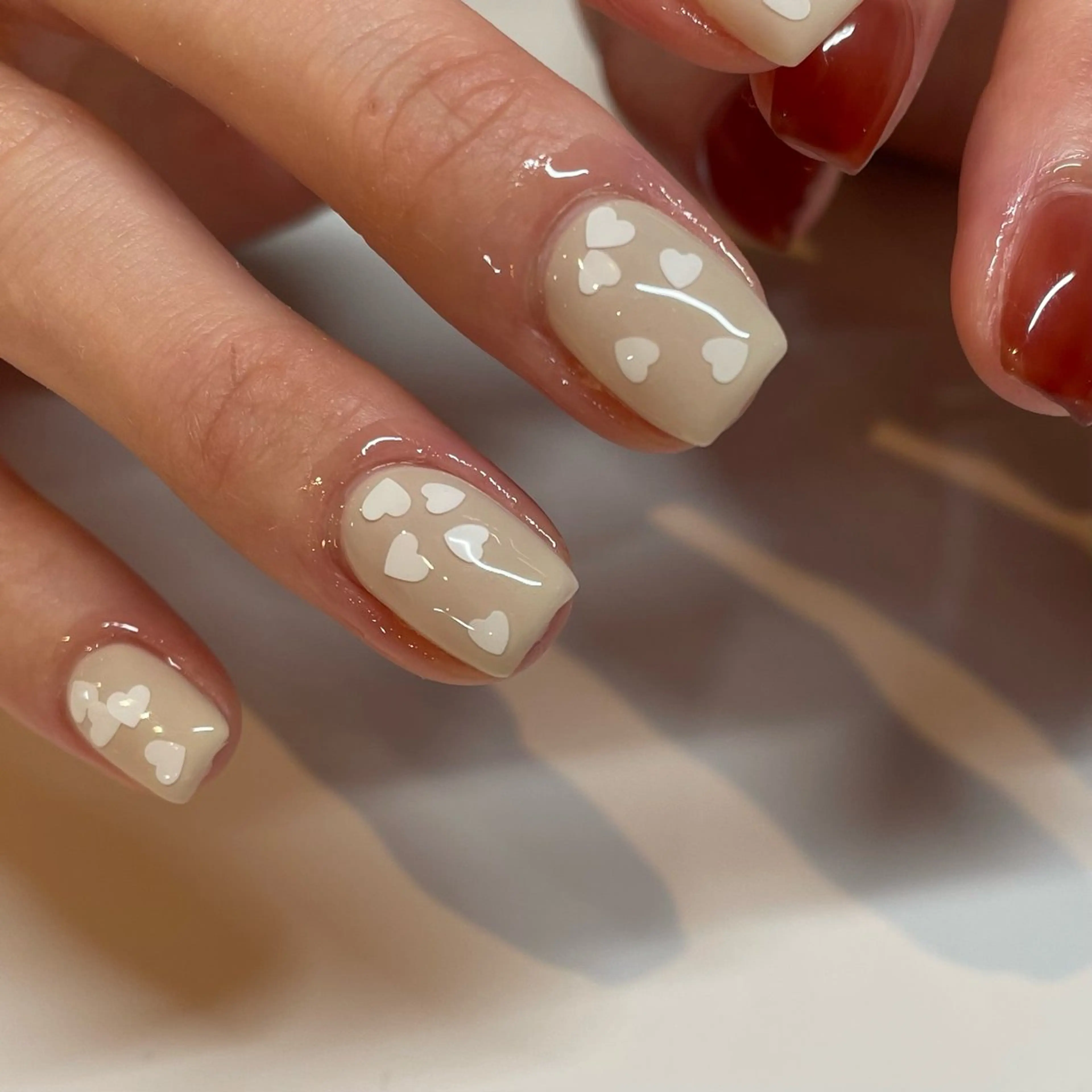 ネイル ハート ホログラムネイル Manon Yuiのネイルデザイン