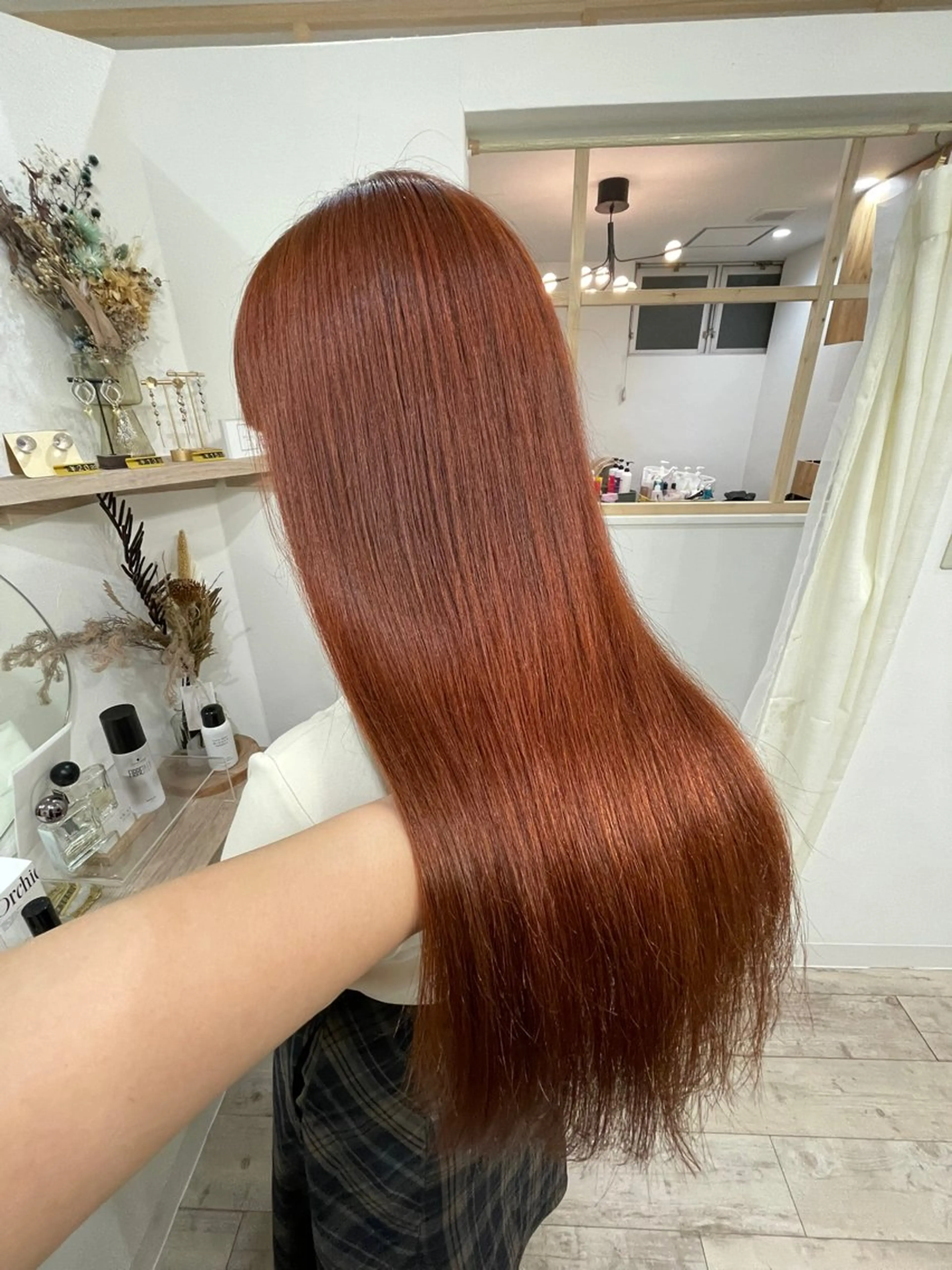 ロング カラー オレンジ hair salon Lihina所属・韓国ヘア🇰🇷 FUMINAのヘアスタイル