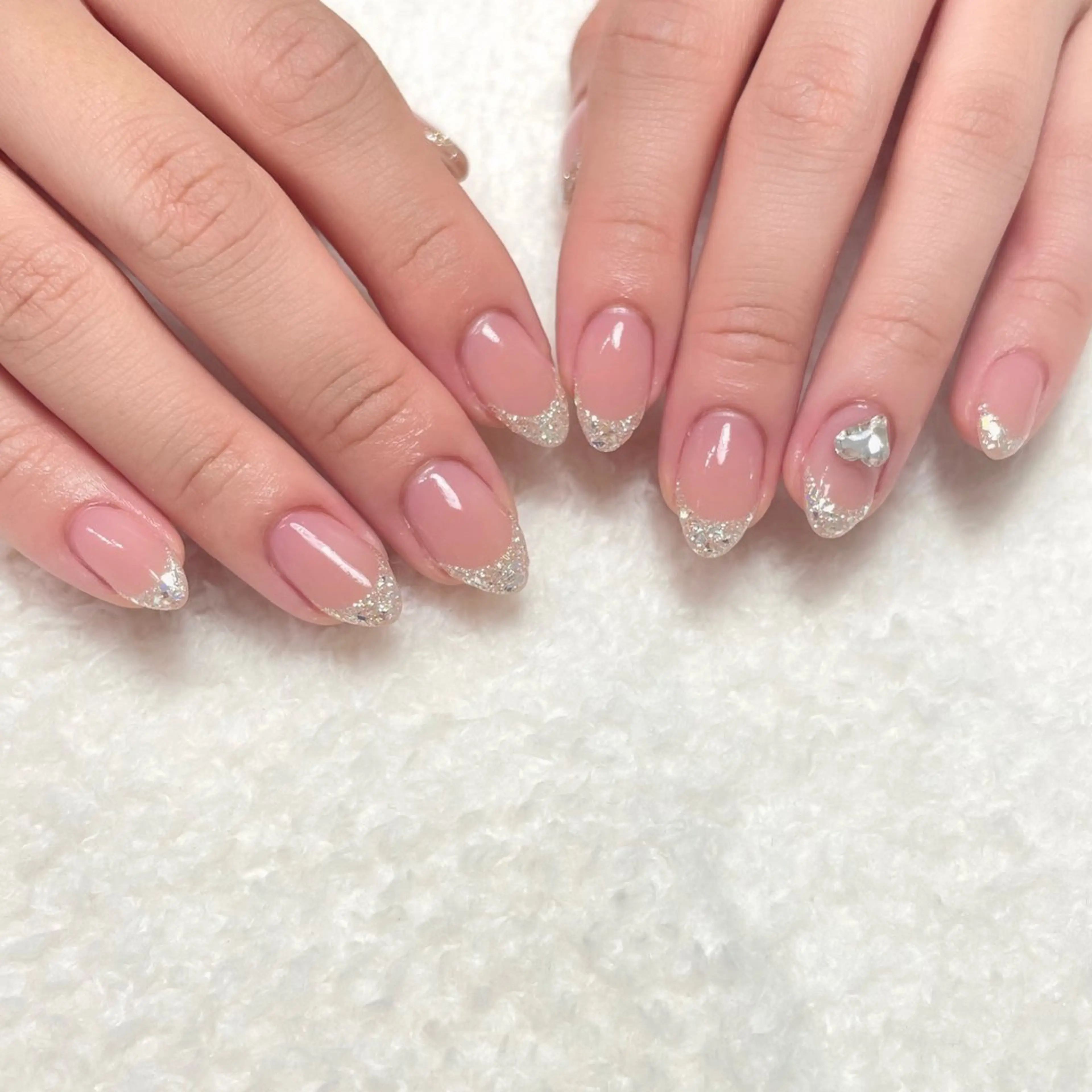 ネイル フレンチネイル ガラスフレンチ Leliennail オキのネイルデザイン