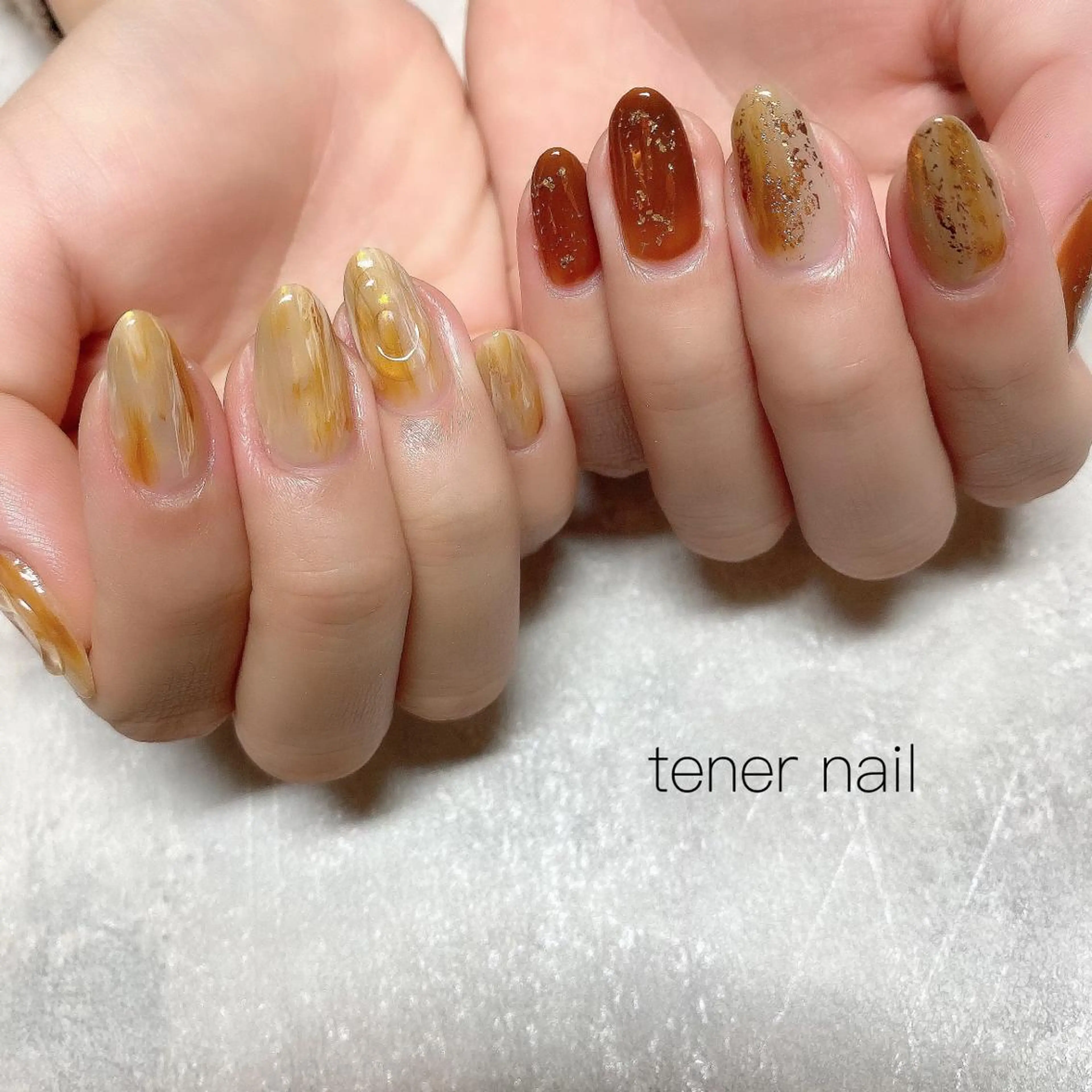 ネイル べっ甲ネイル ニュアンスネイル テネルネイル tener nailのネイルデザイン