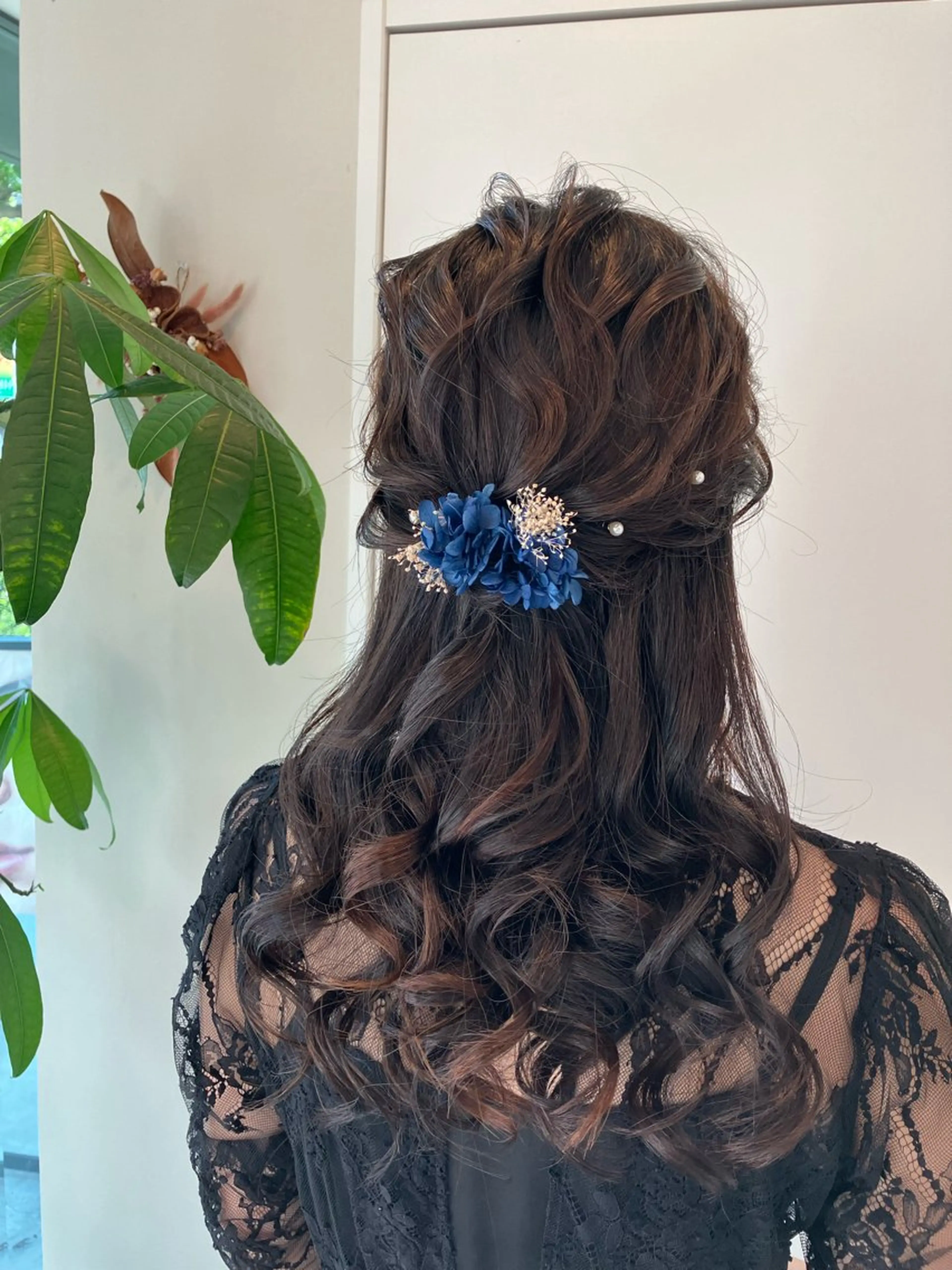 ヘアアレンジ ハーフアップ Hair&Make Nahoのマツエク・マツパデザイン