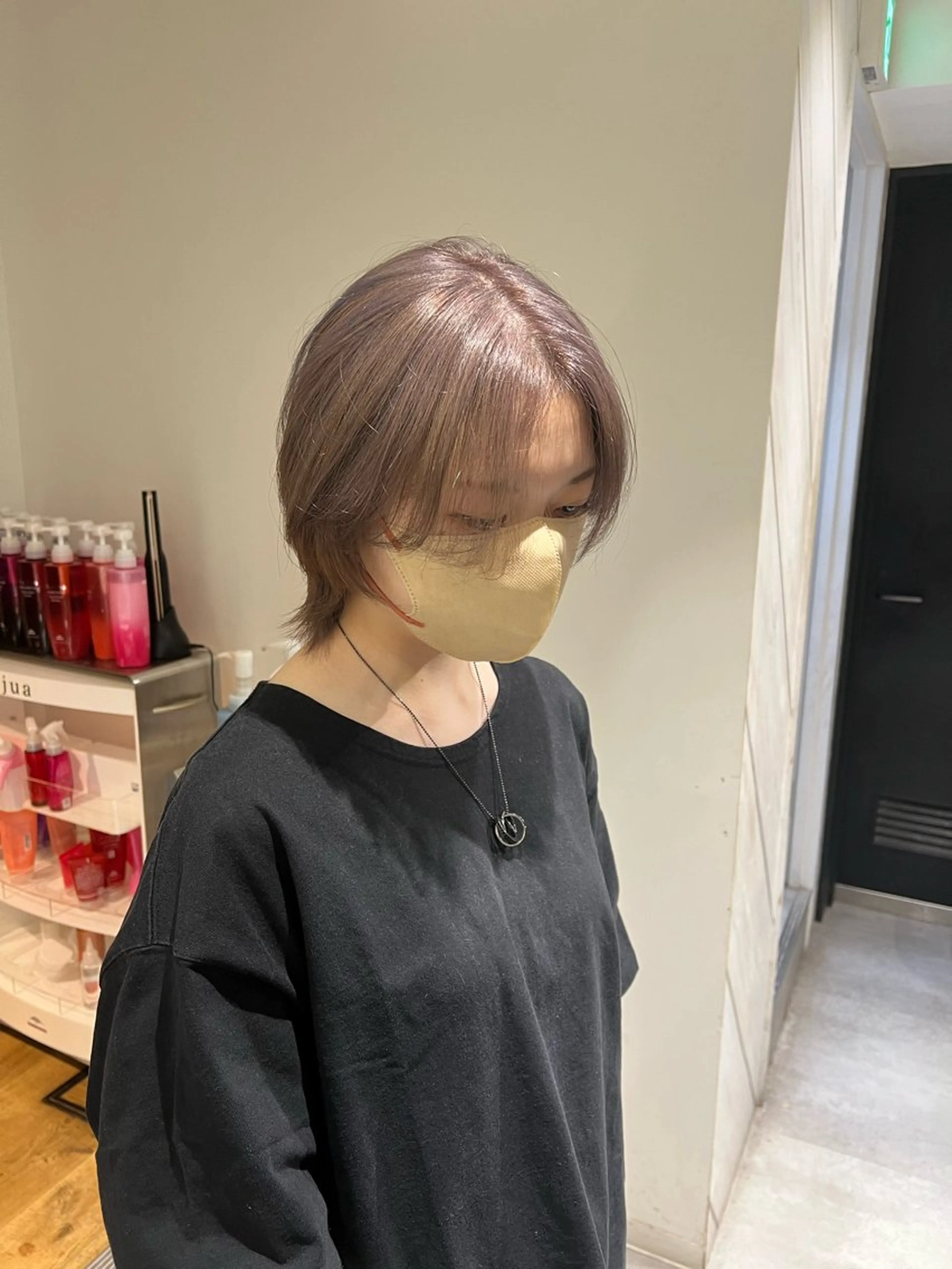 カラー ブリーチ グレージュ ayaka🫧 梅田ダブルカラーのヘアスタイル