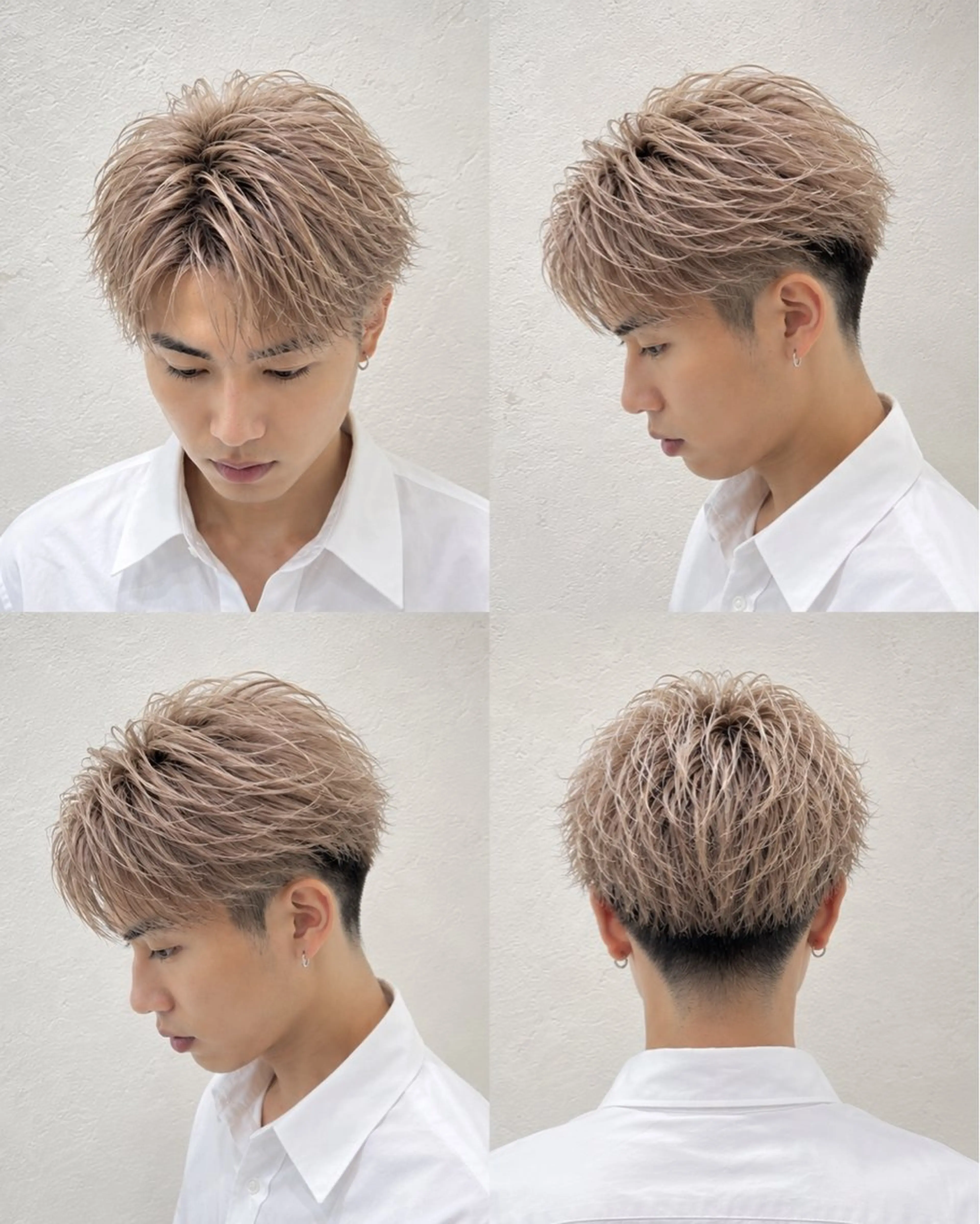 ショート メンズ メンズブリーチ メンズショート ショートヘア カット ヘアカラー メンズ特化/センター 分け/HIKARUのヘアスタイル