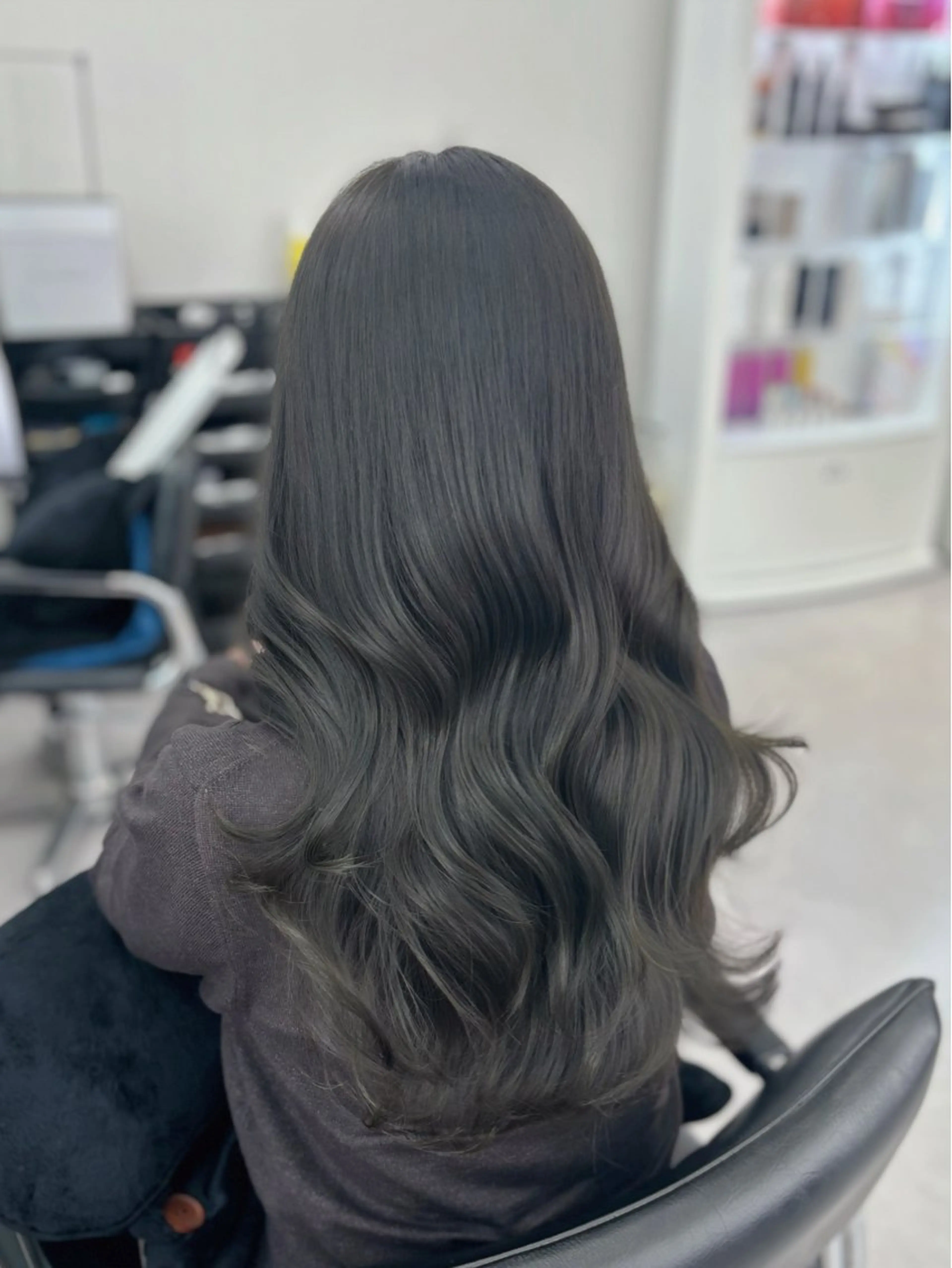 ロング カラー カット ヘアカラー トリートメント 心斎橋/ブリーチなし 髪質改善/レイヤーのヘアスタイル