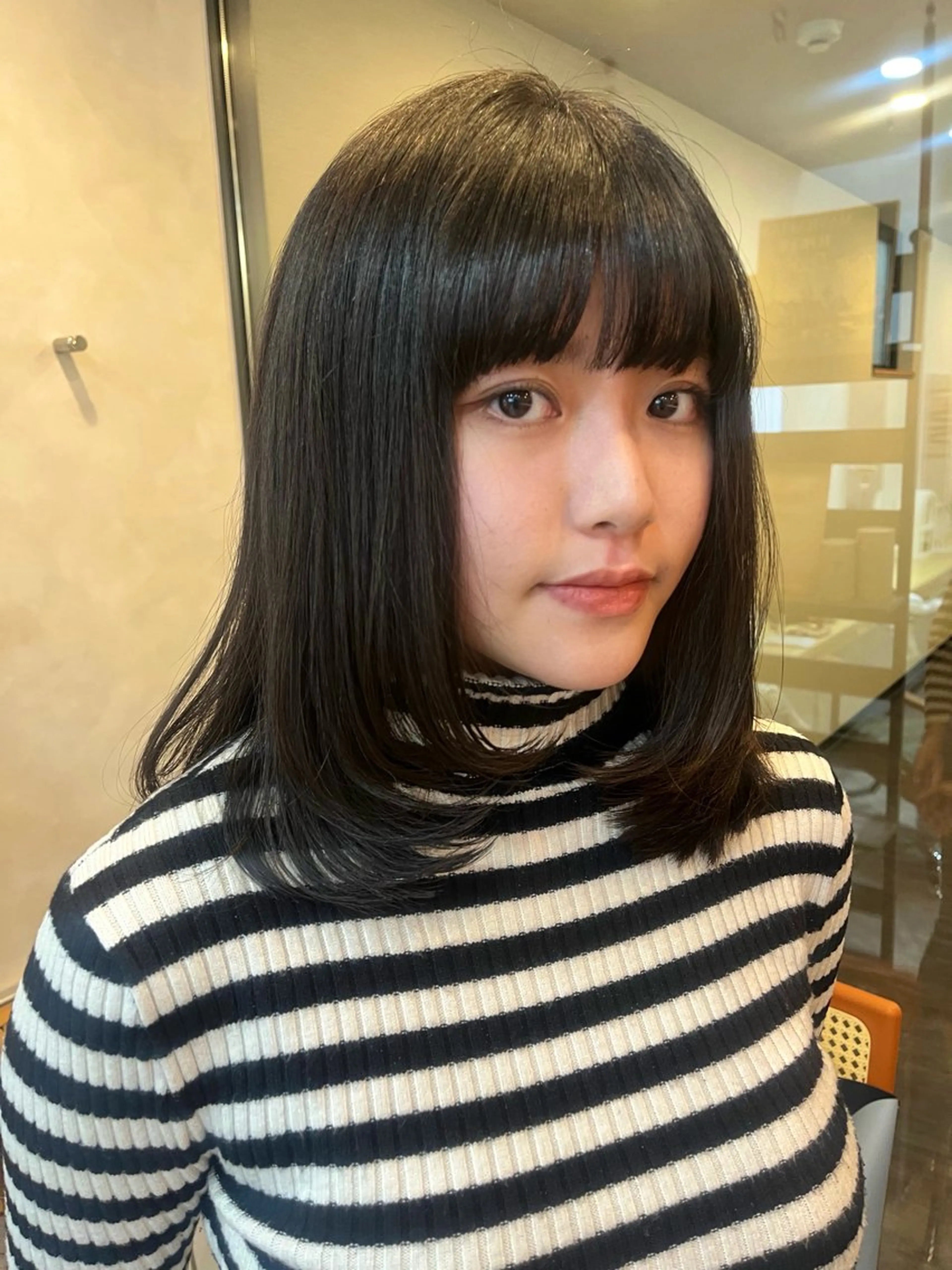 ミディアム カット レイヤー/暖色/ 髪質改善/永礼芳果のヘアスタイル