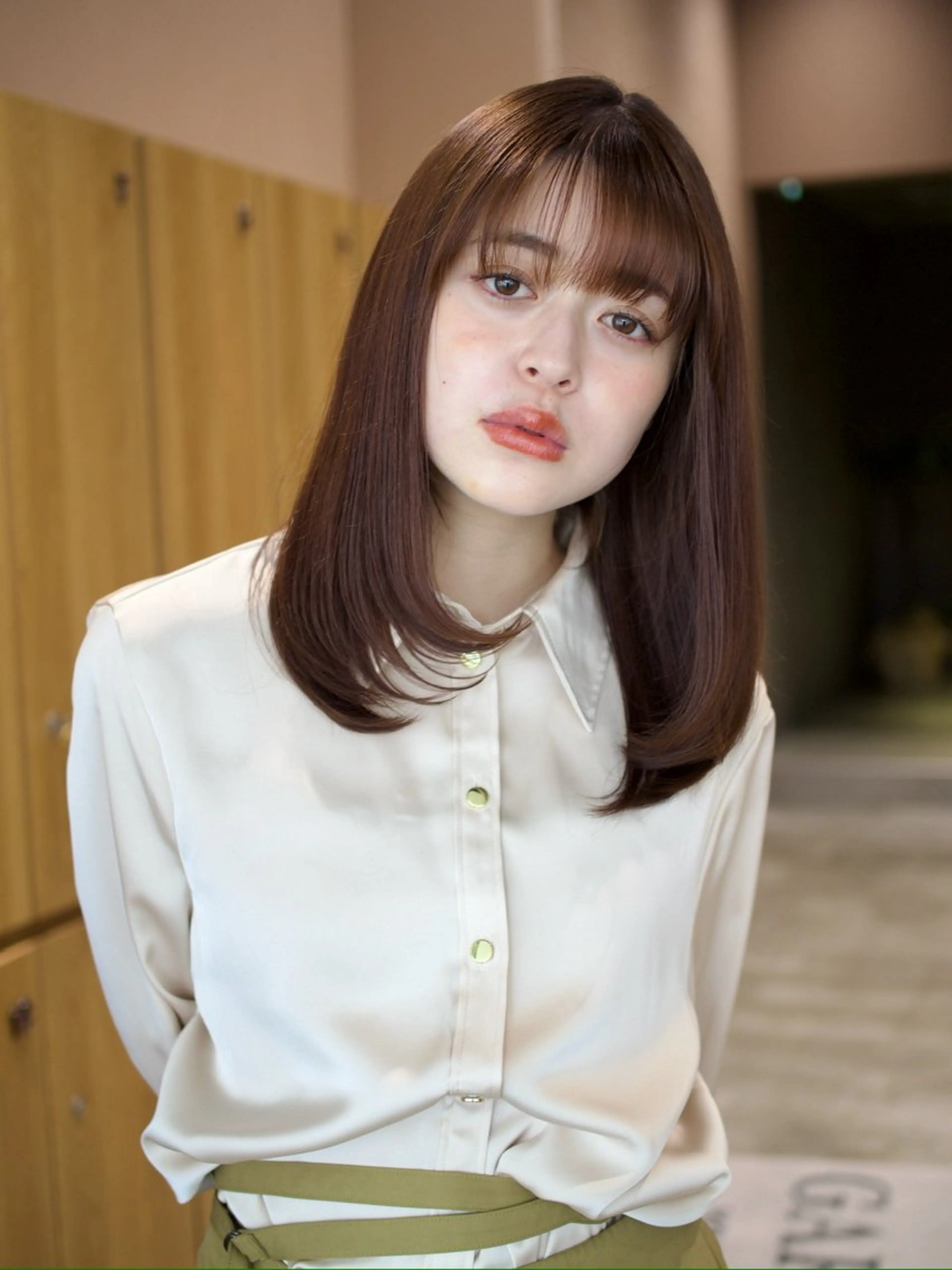 セミロング カラー 越後 遥/ 透明感カラー🪞🤍のヘアスタイル