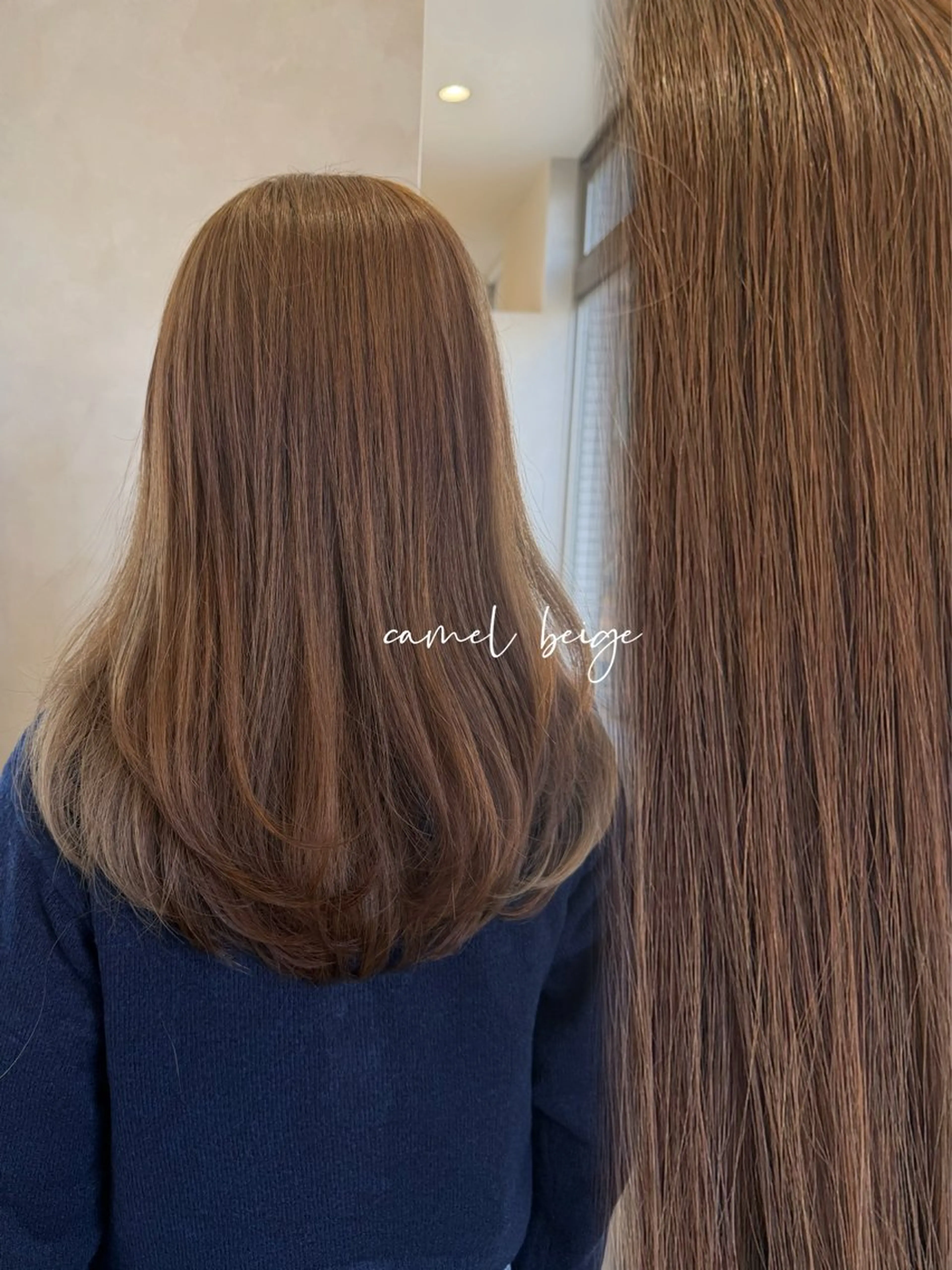 セミロング ヘアカラー 🫖Eleanor Aya🥞のヘアスタイル