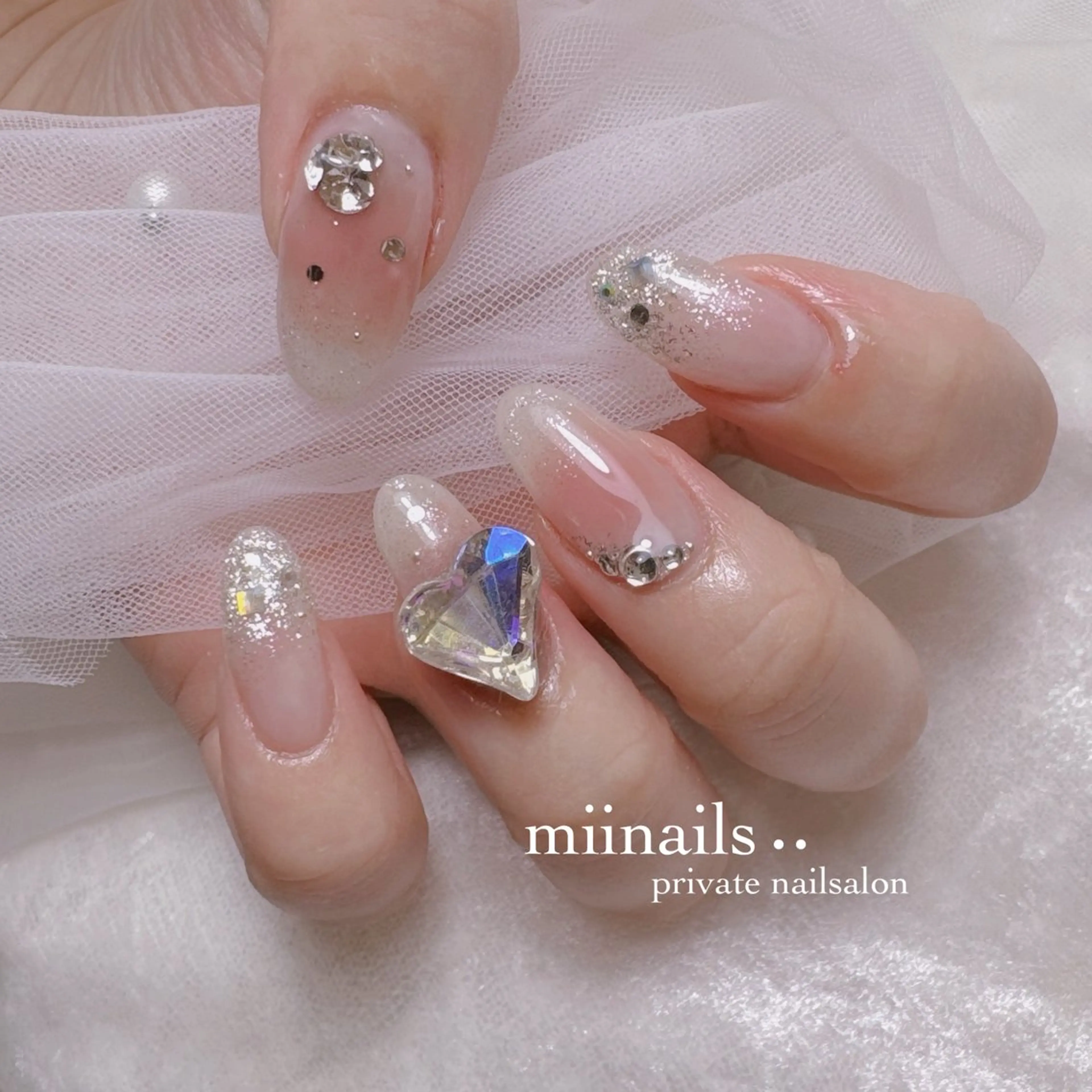 ネイル 韓国ネイル マグネットネイル ワンホンネイル ハンドネイル nailsalon miinailsのネイルデザイン