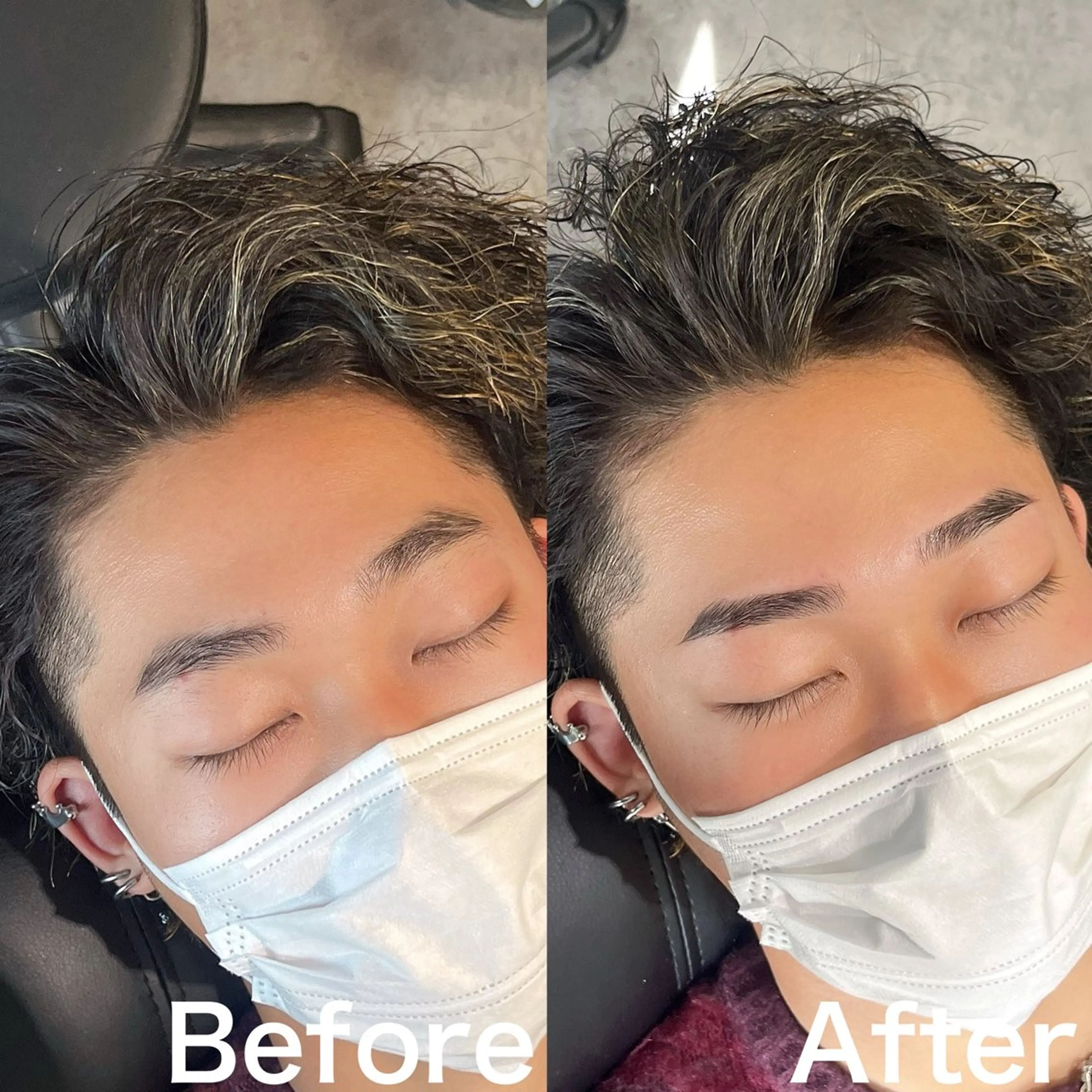 アイブロウ ワックス脱毛 眉カット 5日◯ Yusukeの眉毛・アイブロウイメージ