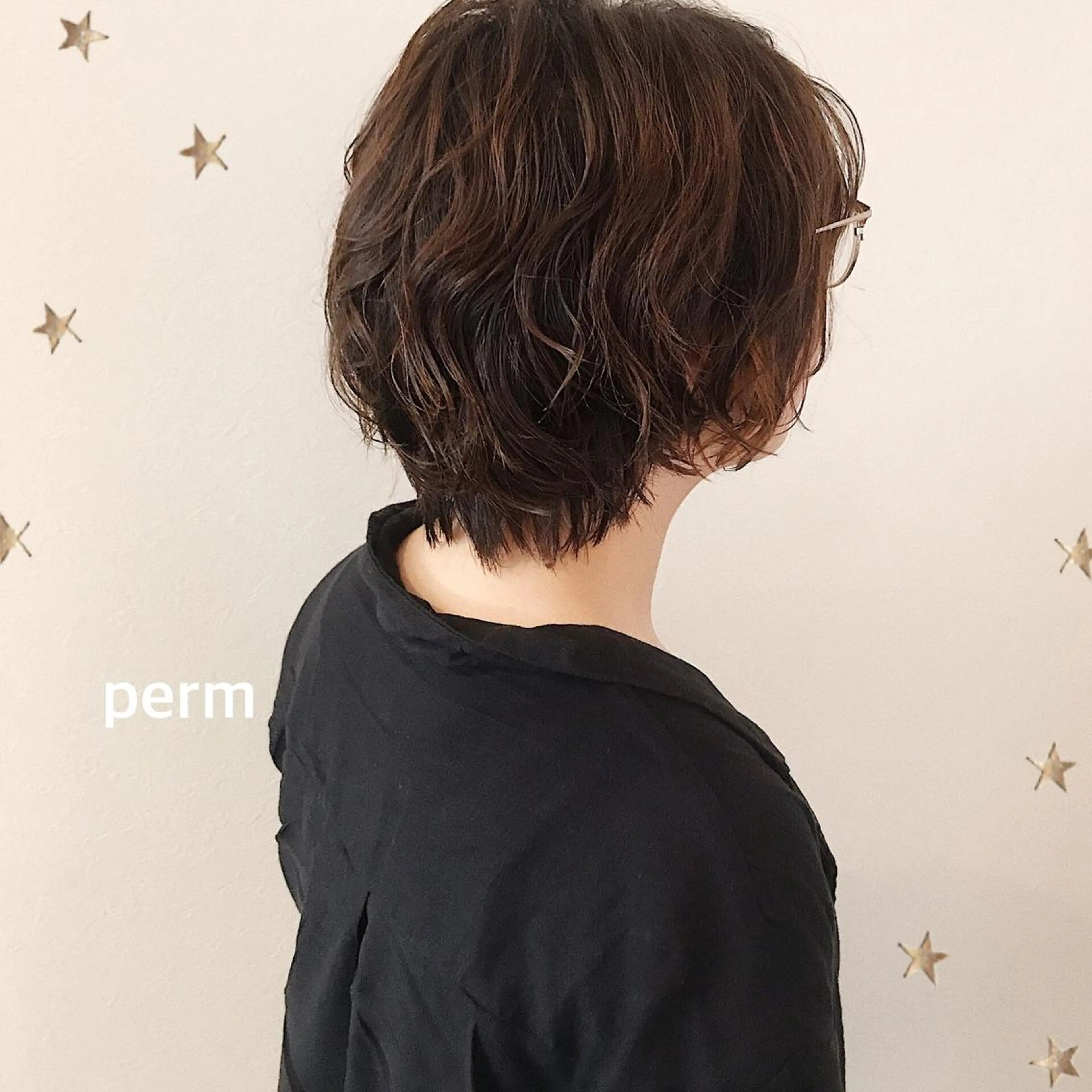 ショート パーマ カット パーマ 市川 千夏のヘアスタイル