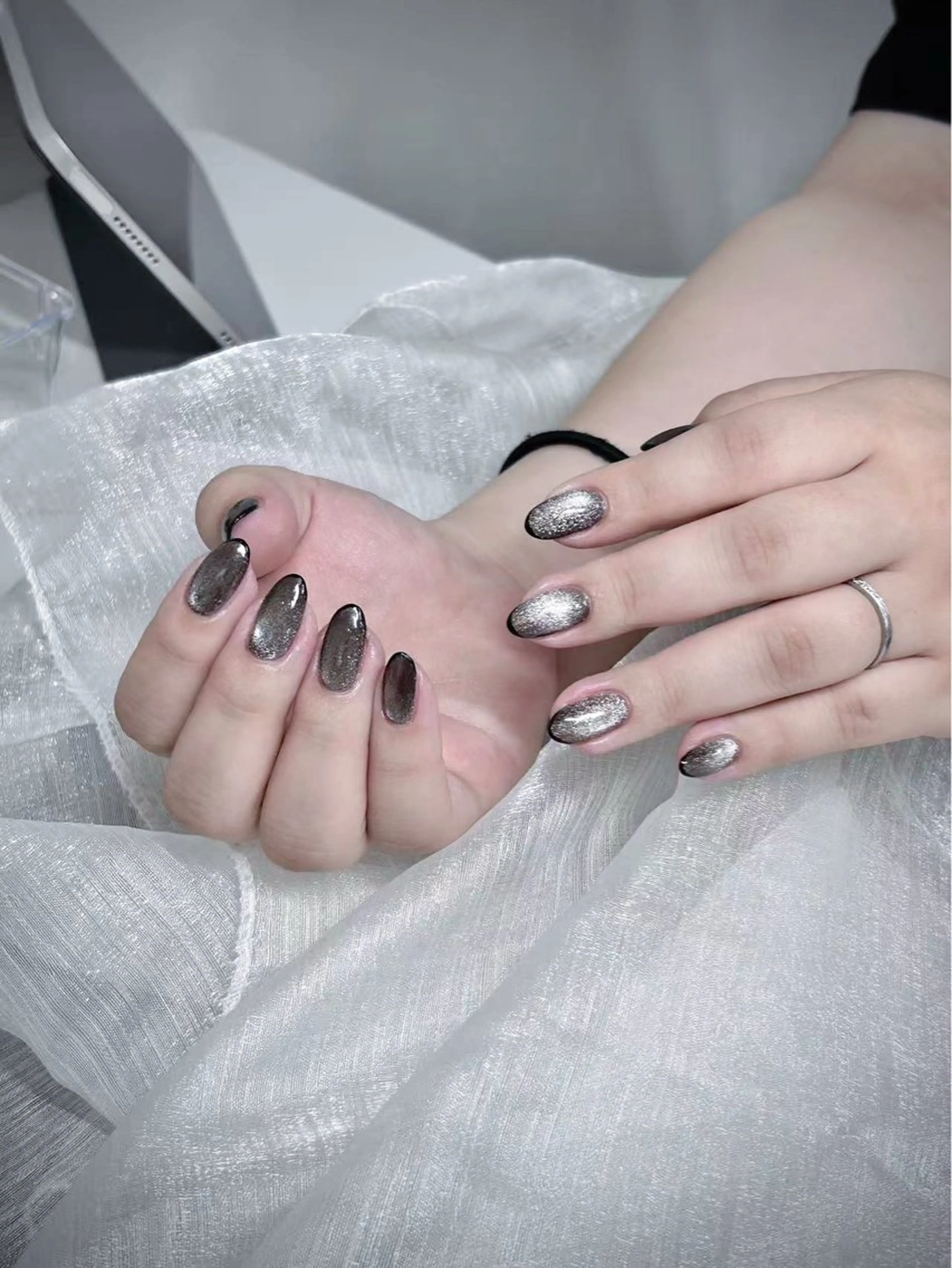 ネイル スカルプネイル シンプルネイル Lu nailsalonのネイルデザイン